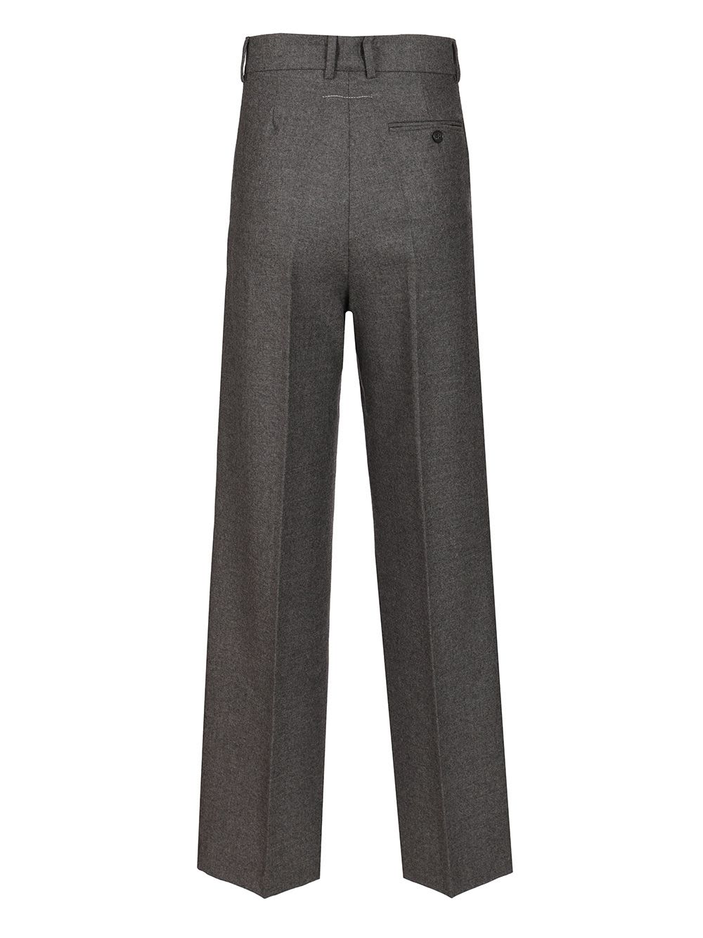 Mm6 Maison Margiela Wool Pleated Trousers Grey In Gray