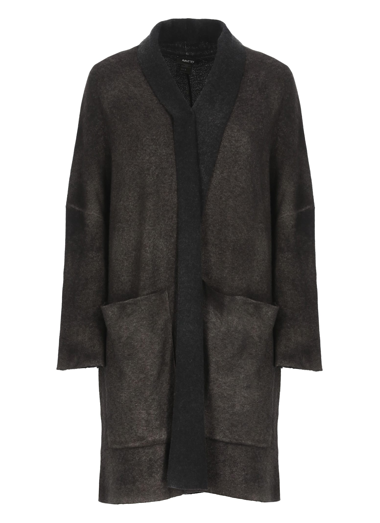 Avant Toi Dark Grey Wool And Cashmere Cardigan In Gray