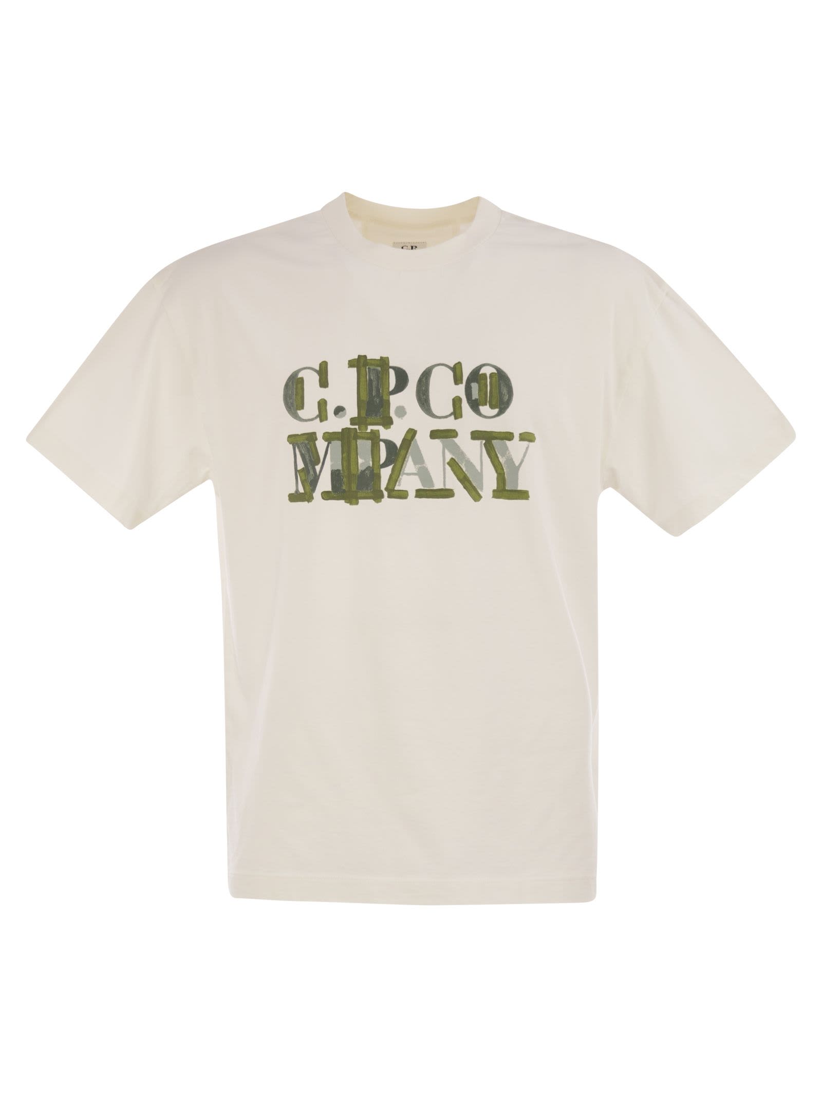 C.p. Company Cotton Jersey T-shirt With Graphics