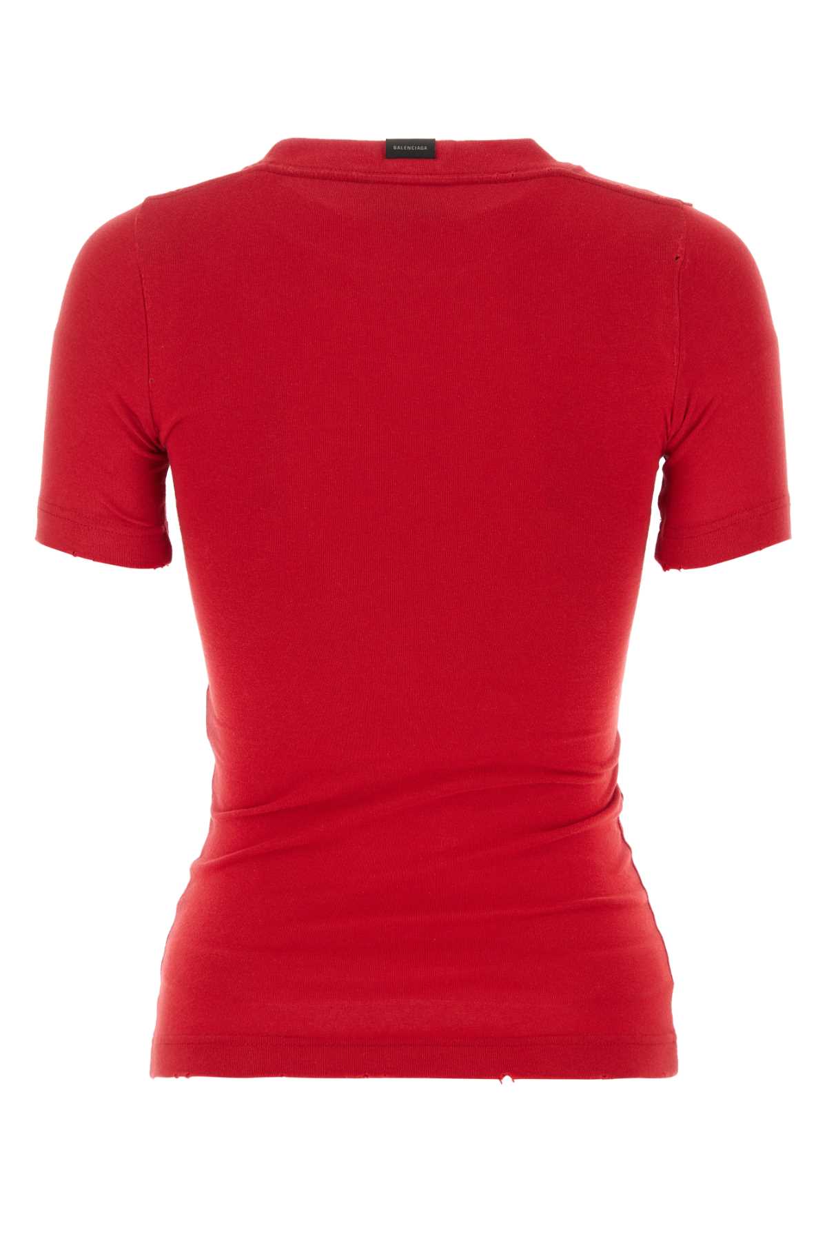 Balenciaga Red Cotton T-shirt In Fadedred