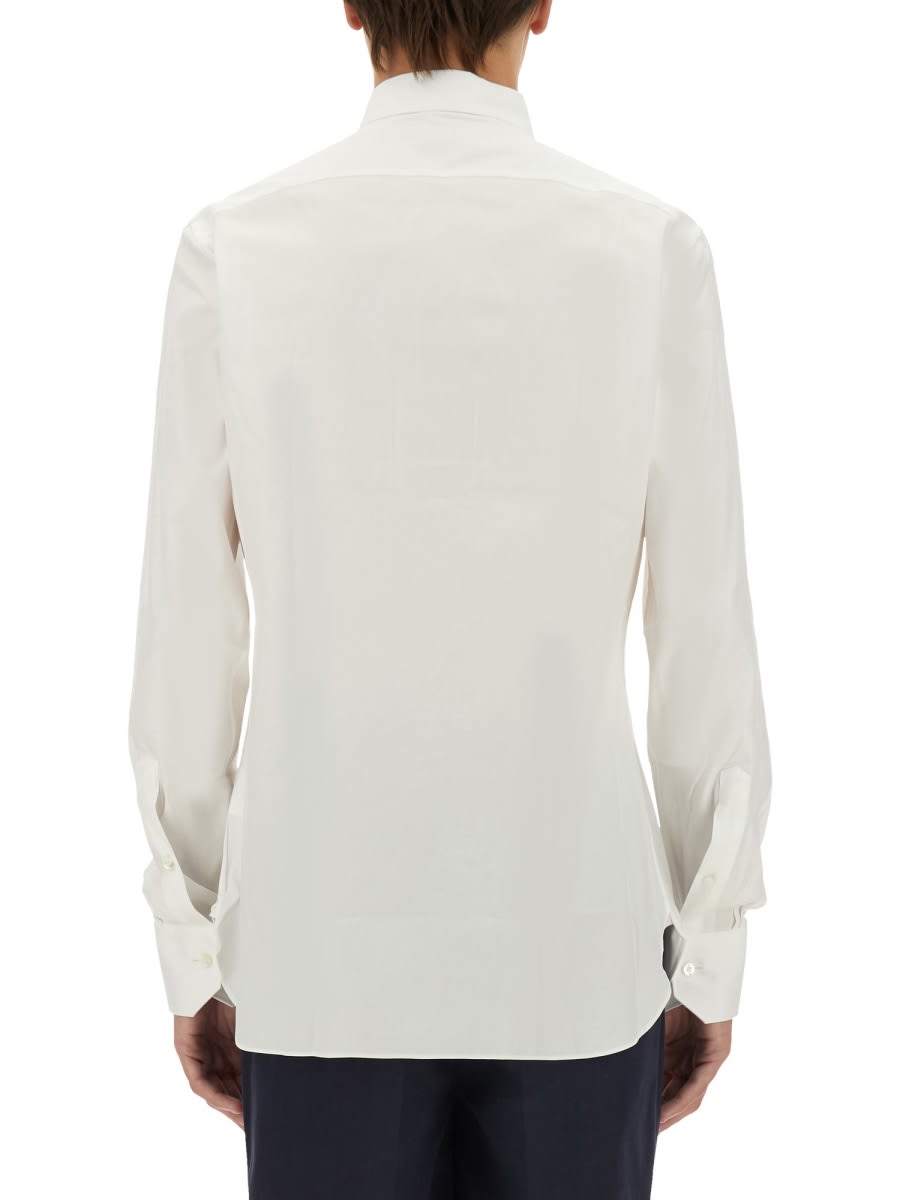 Shop Zegna Stretch Cotton Shirt In White