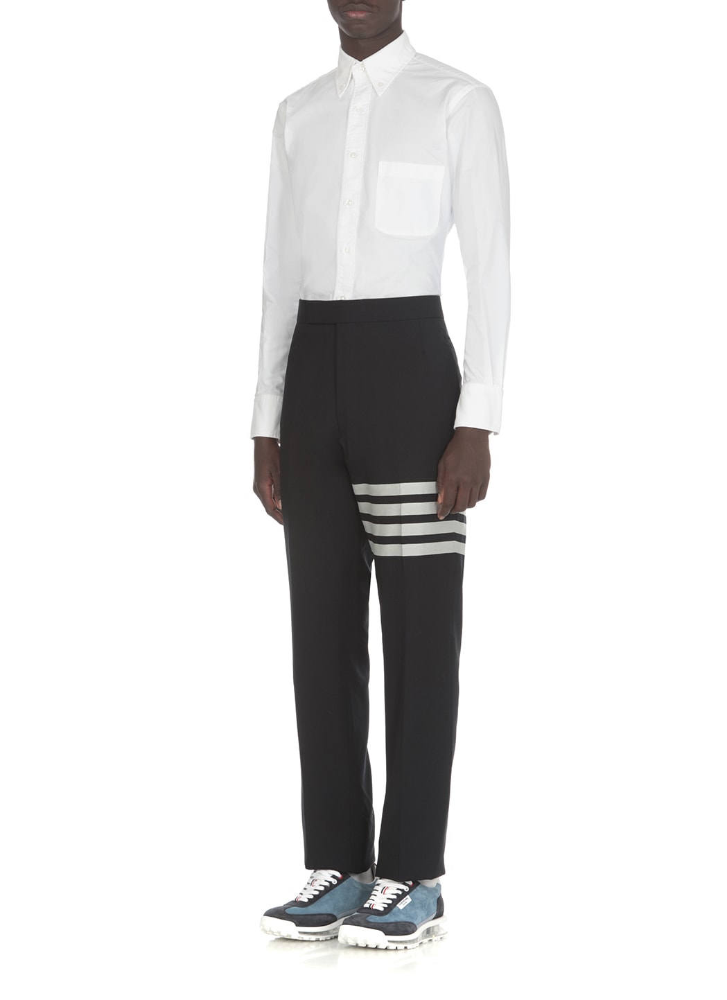 Thom Browne Classic Pants With Martingale In Blue