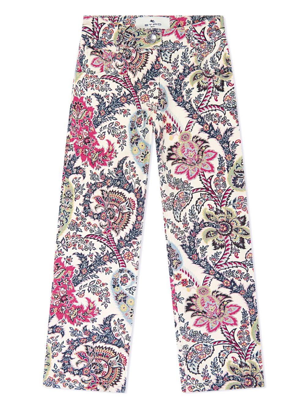 Shop Etro Pantalone Con Stampa Paisley In Cream