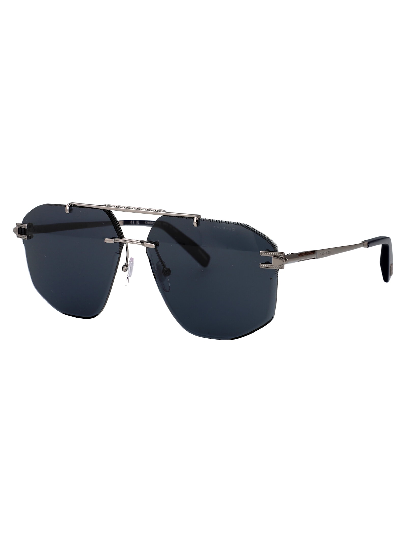 Chopard Schl23 Sunglasses In Rutenio Lucido Totale