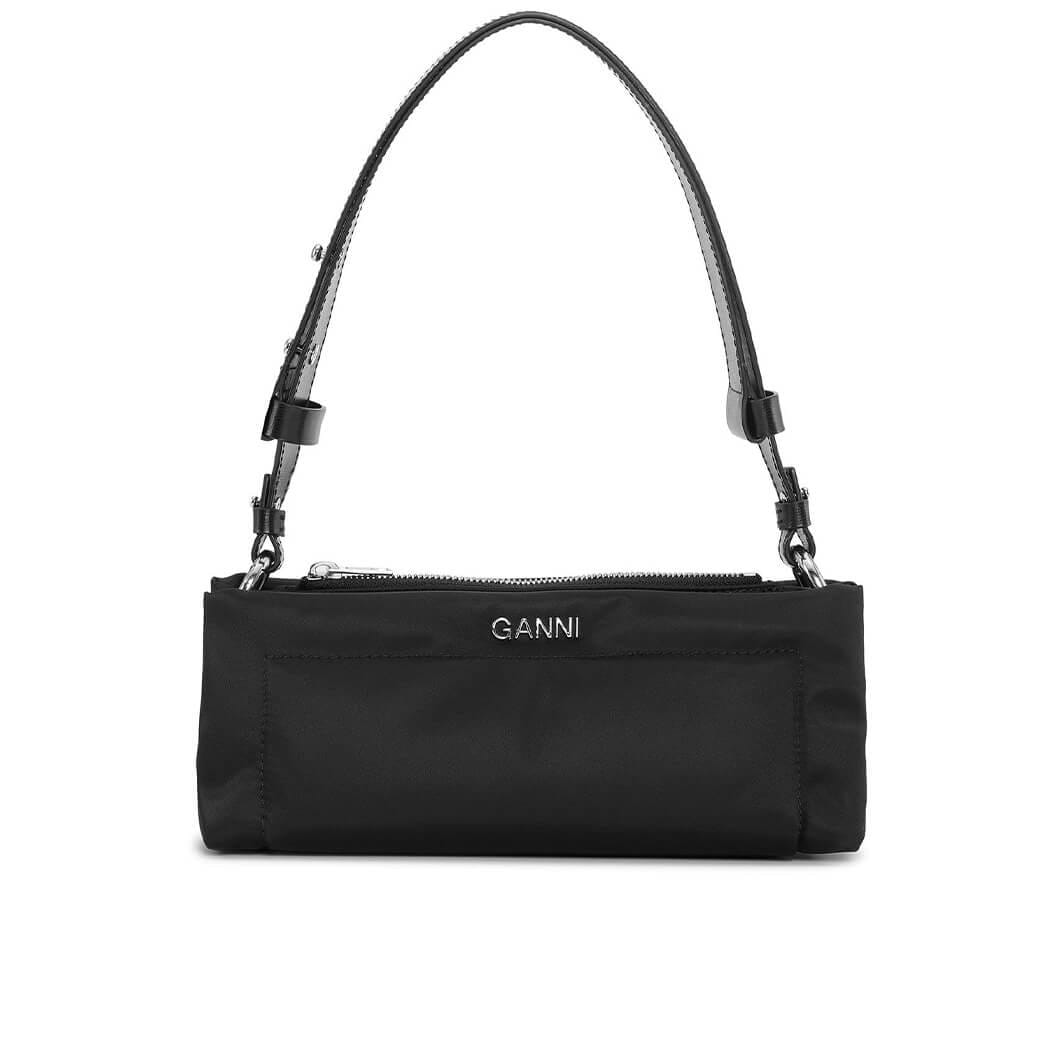 Ganni Pillow Baguette Black Bag