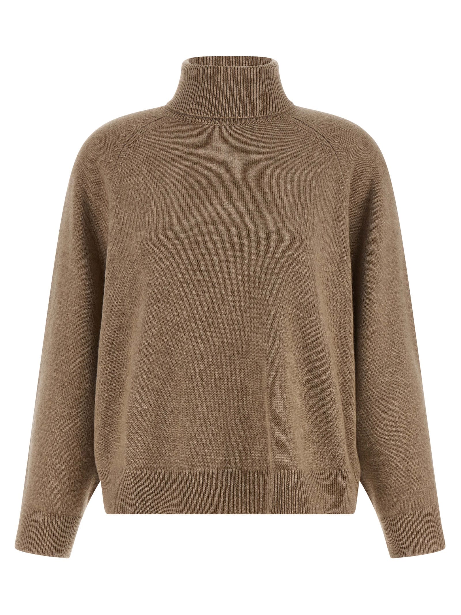 Brunello Cucinelli Shiny Shirt Details Sweaters And Cardigans Brown In Brown