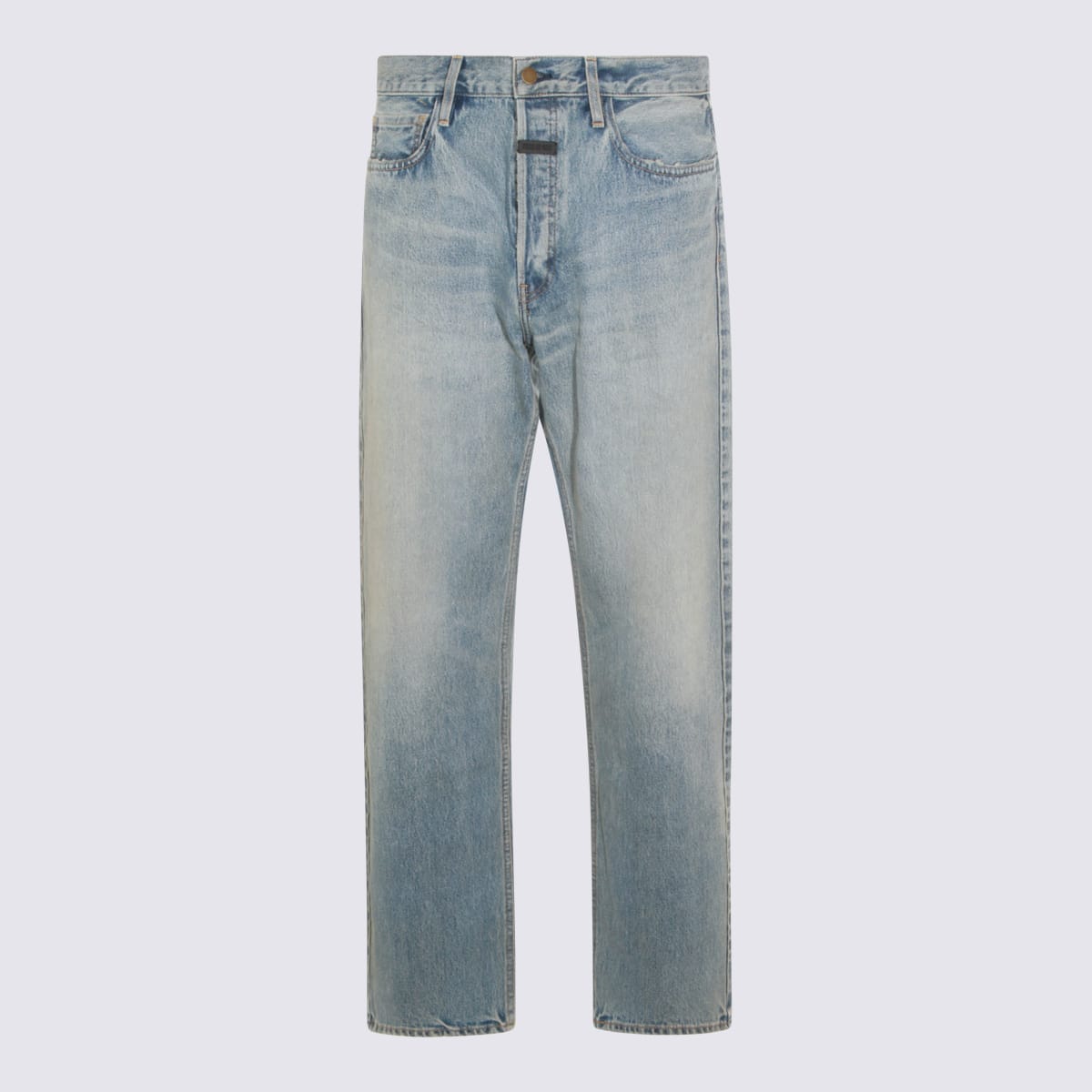 Fear Of God Light Blue Cotton Jeans In Purple
