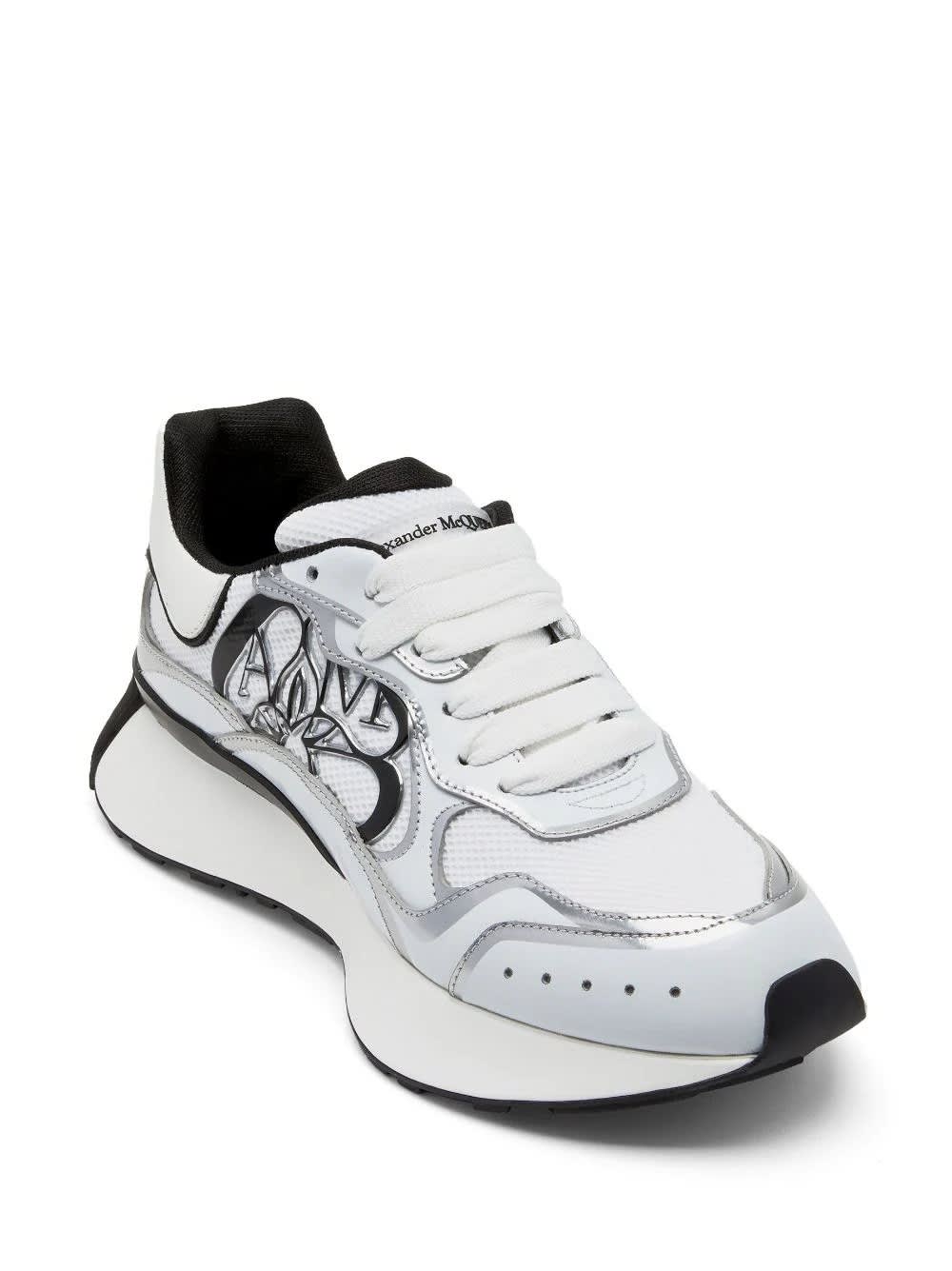 Shop Alexander Mcqueen Sprint Runner Sneakers In White