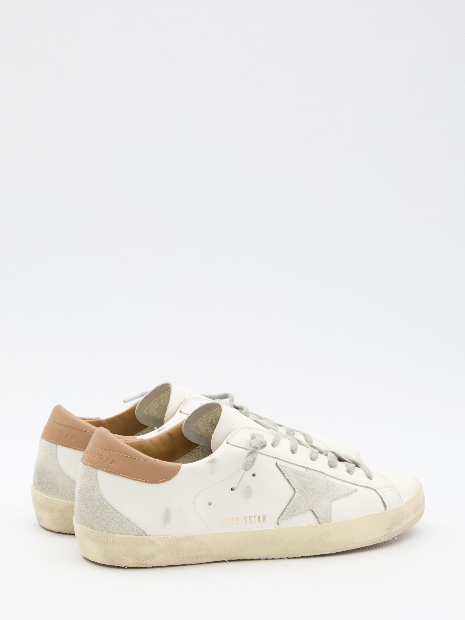 Shop Golden Goose Super-star Sneakers In Bianco