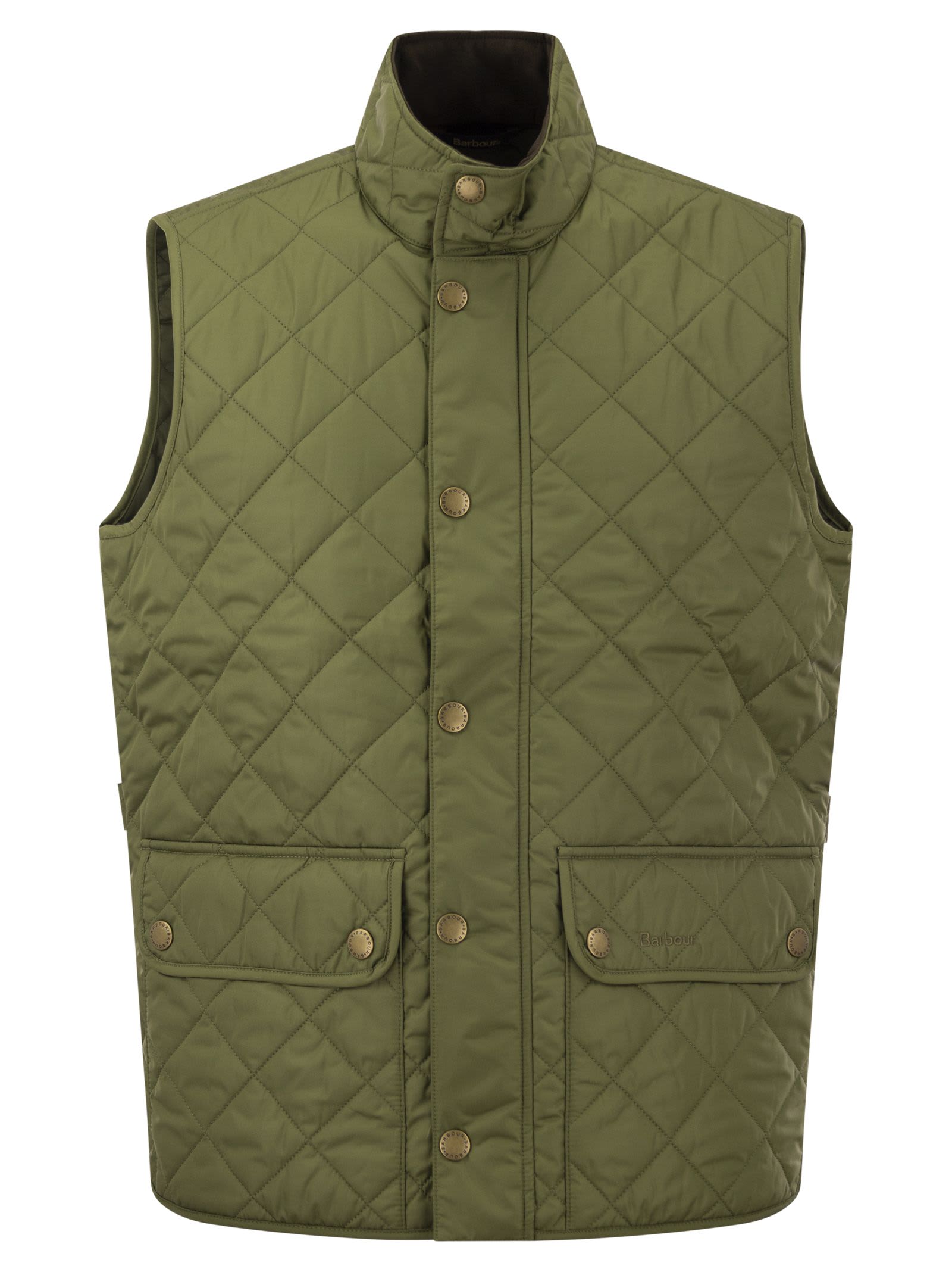 Shop Barbour Lowerdale - Quilted Vest In Olive Green
