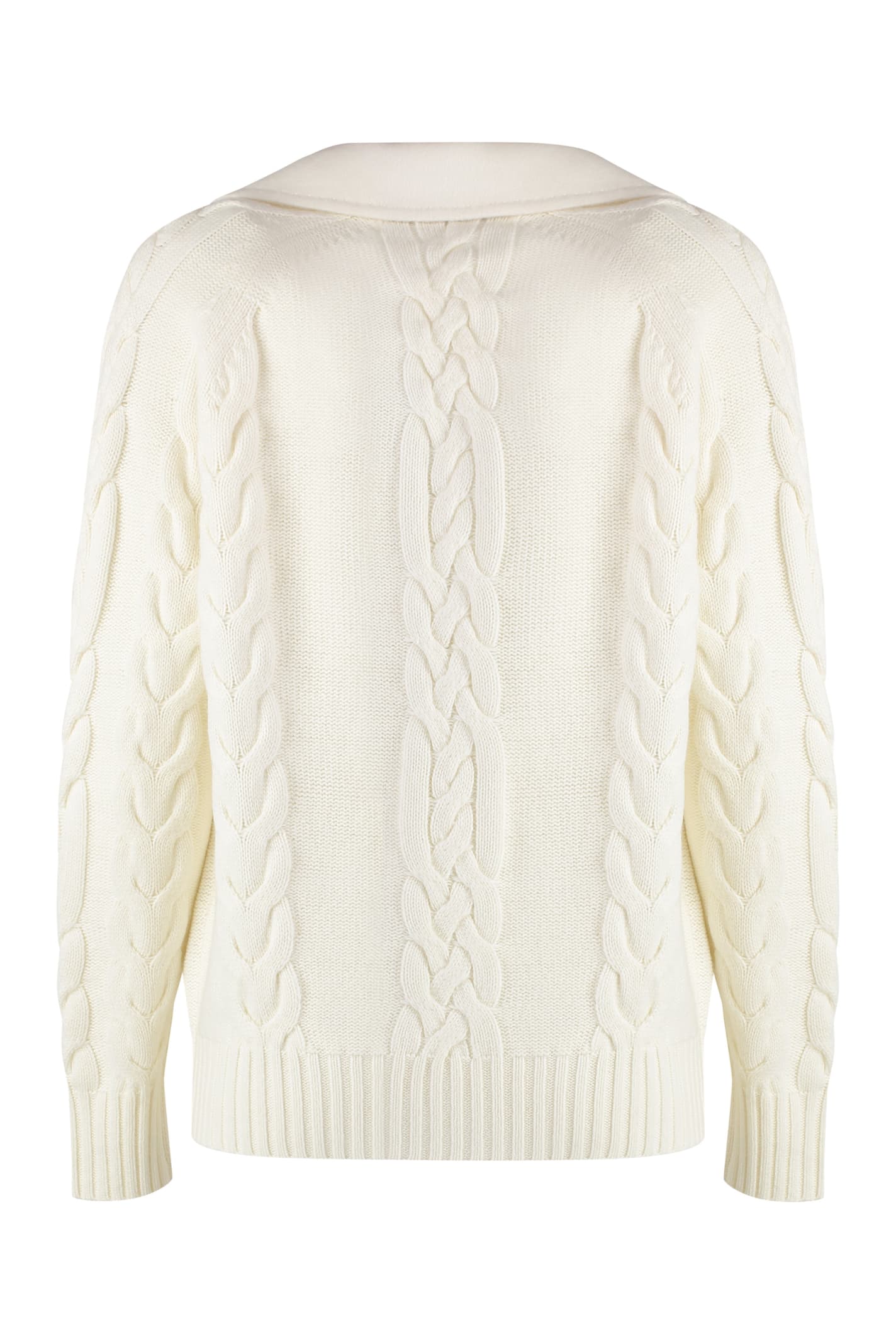 Shop Max Mara Micio Double-breasted Wool Jacket In White