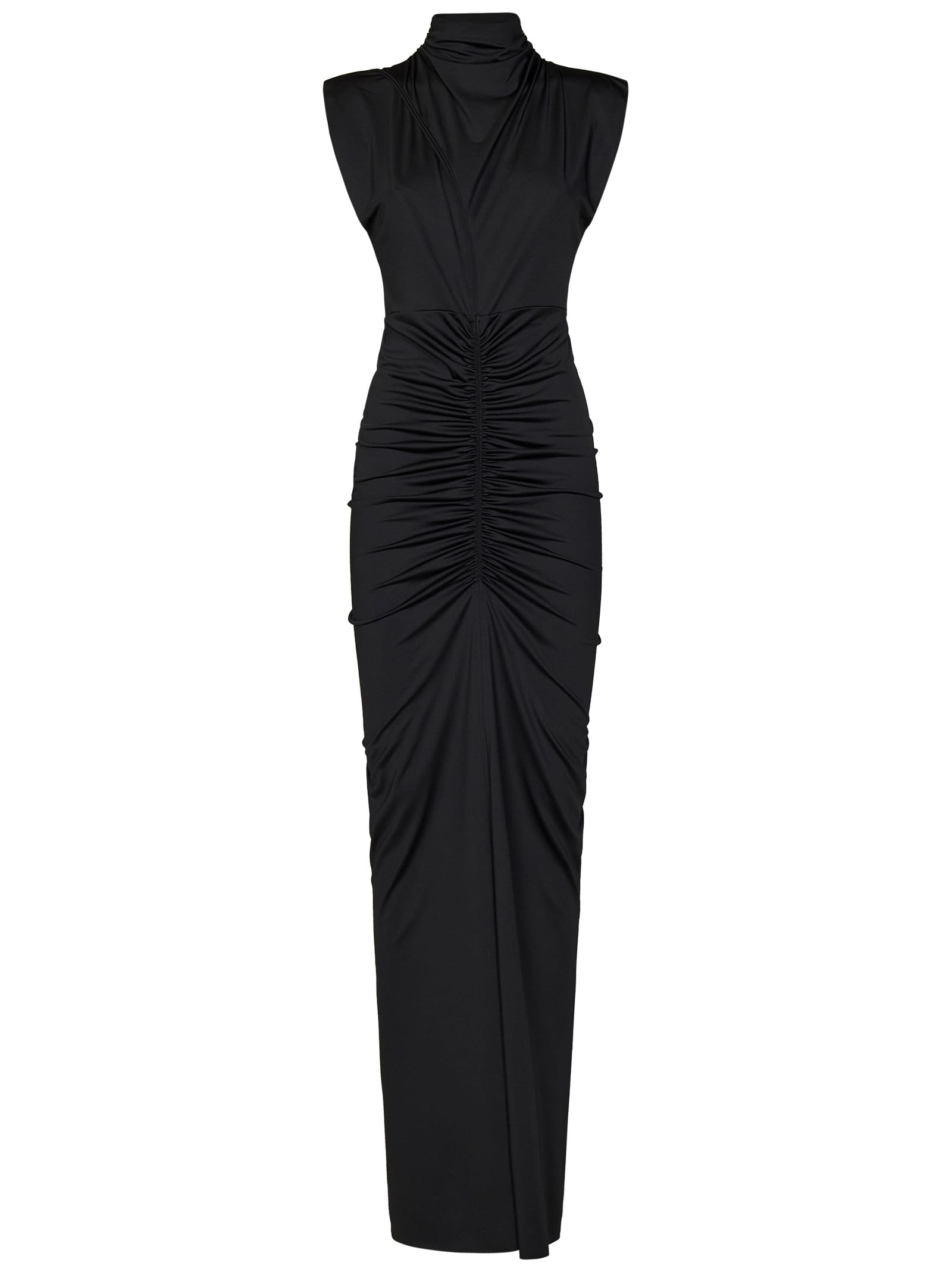 VICTORIA BECKHAM RUCHED JERSEY GOWN LONG DRESS