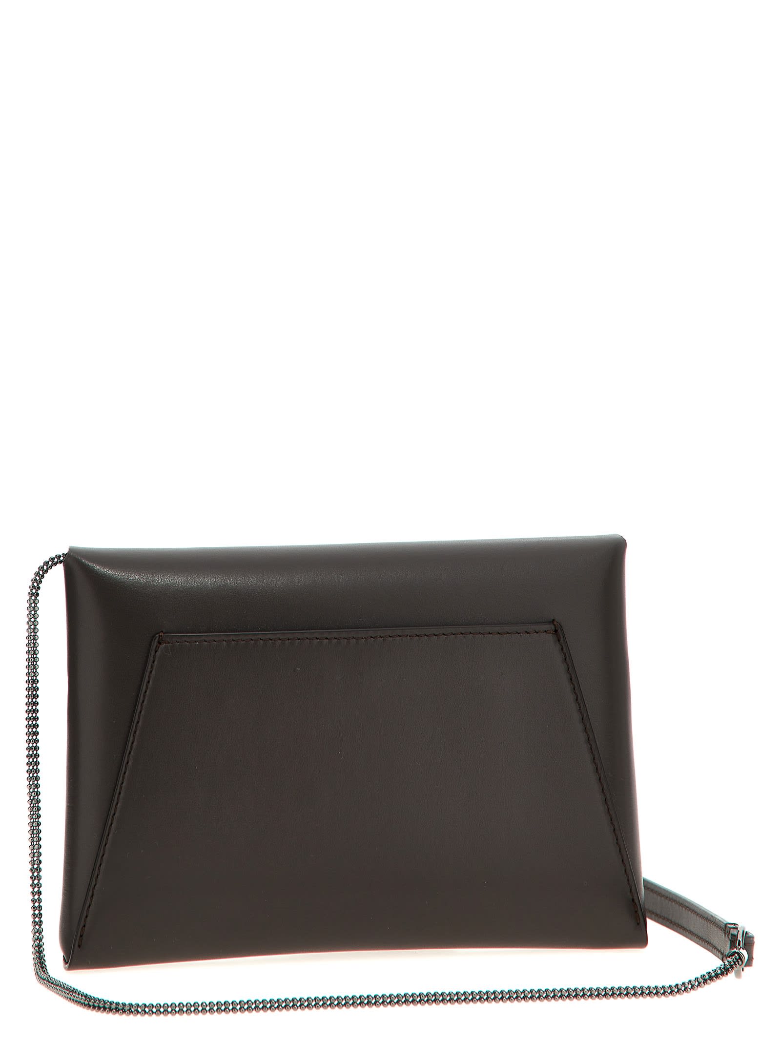BRUNELLO CUCINELLI MONILE LEATHER CLUTCH BAG 