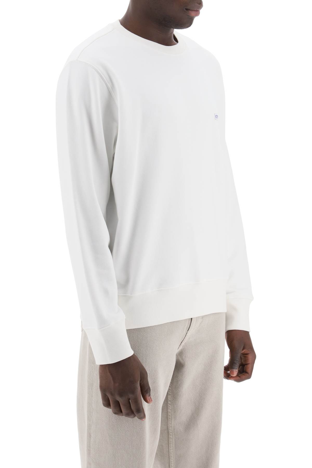 Autry Logo-patch Jersey Sweatshirt In White