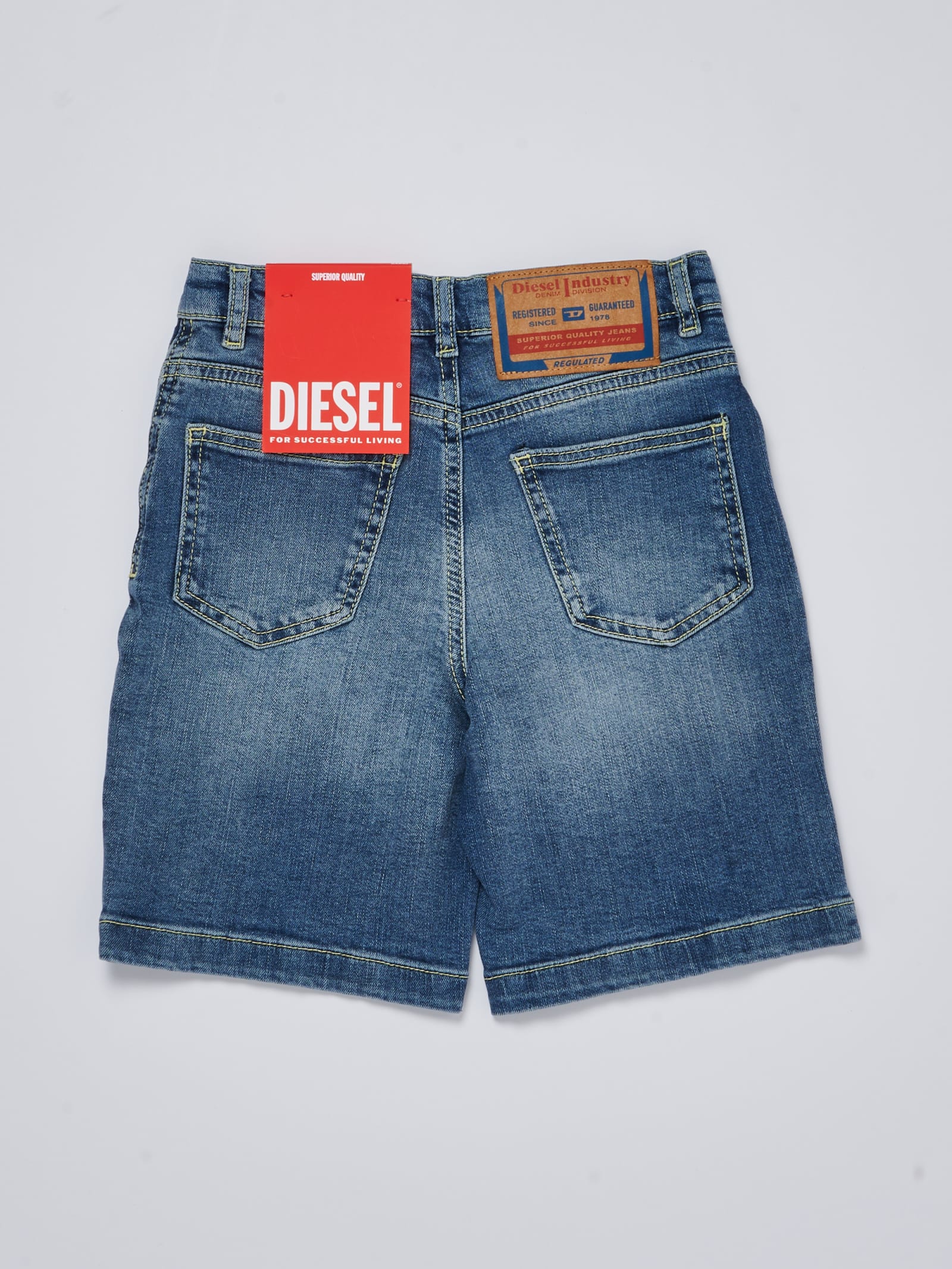 Shop Diesel Shorts Shorts In Denim Medio