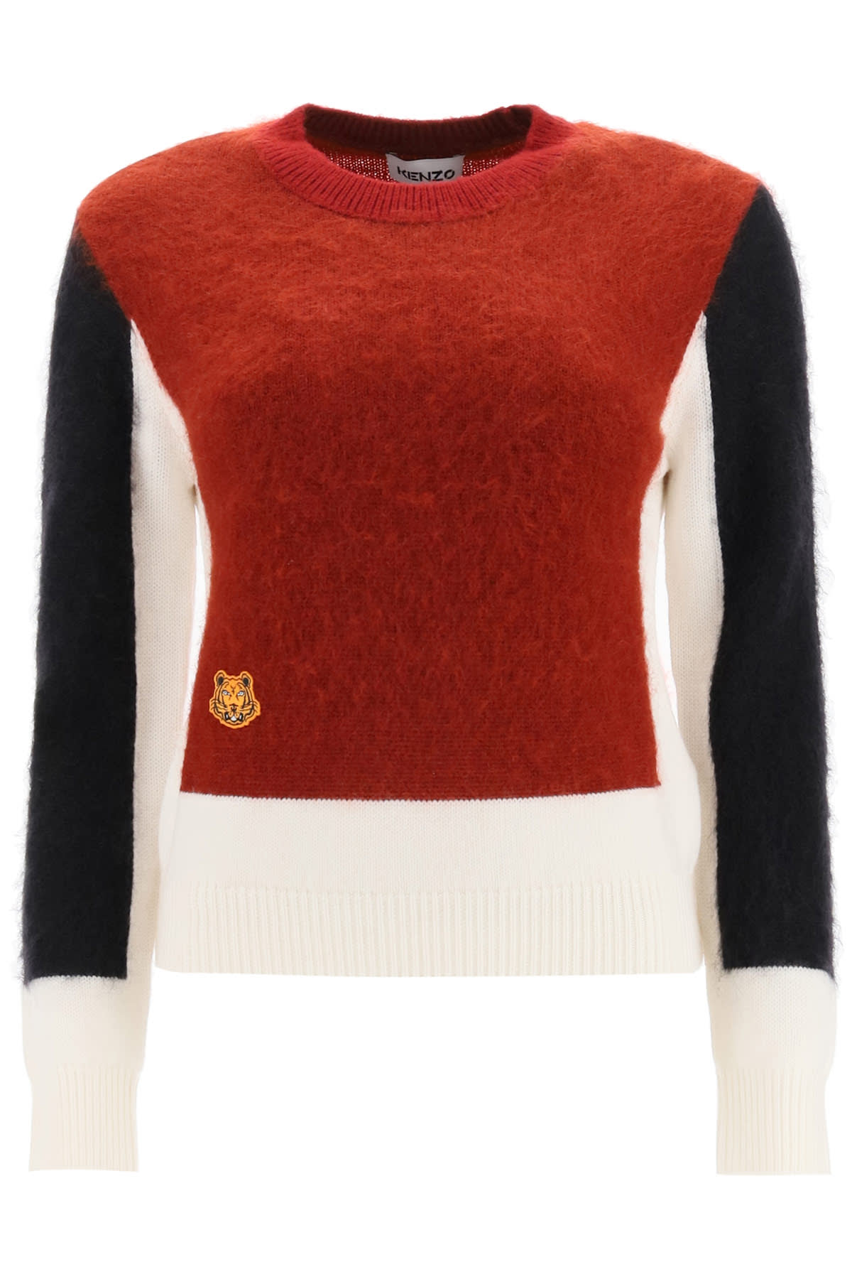 Kenzo Colour-block Mohair Wool Sweater