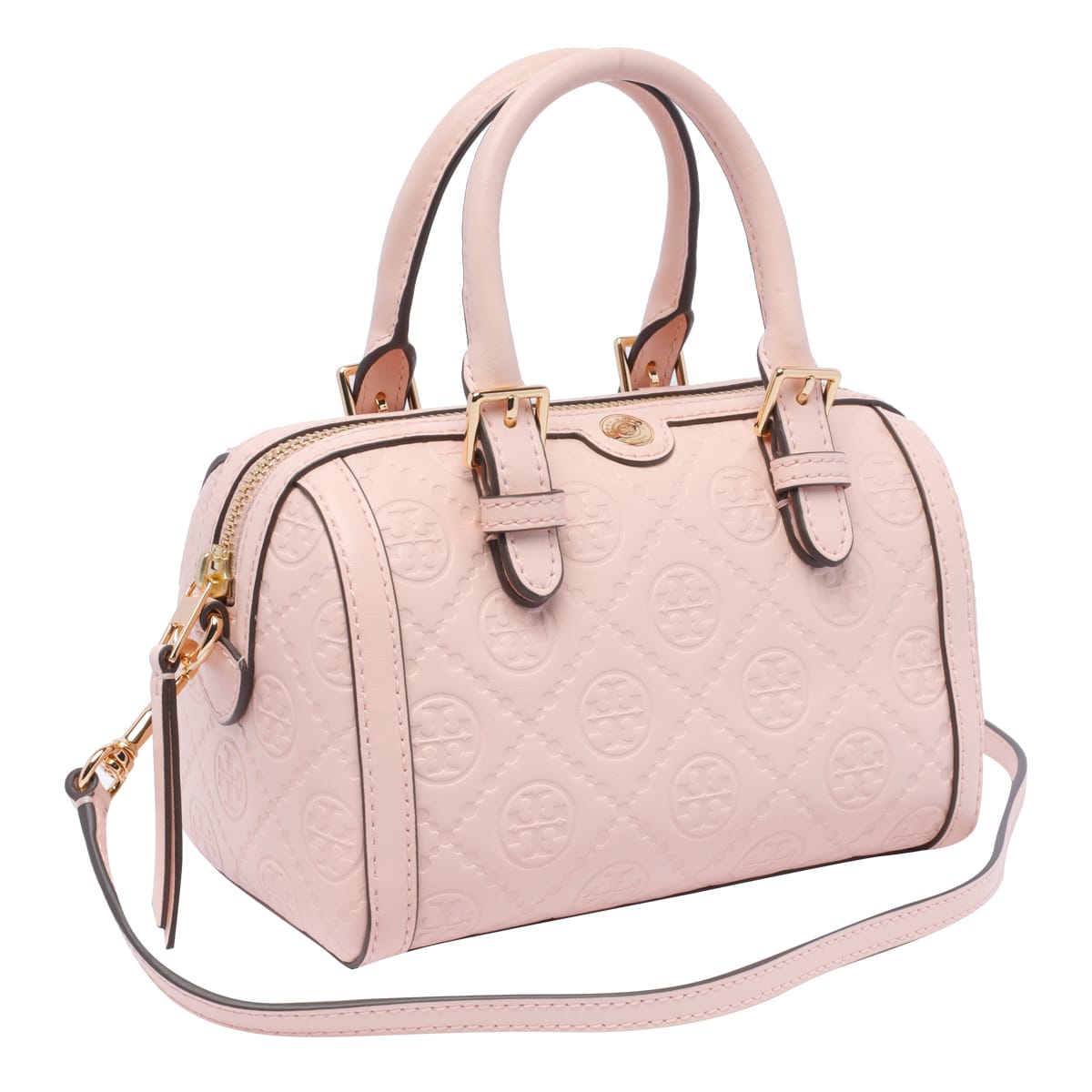 Shop Tory Burch Small T Monogram Barrel Bag In Pink