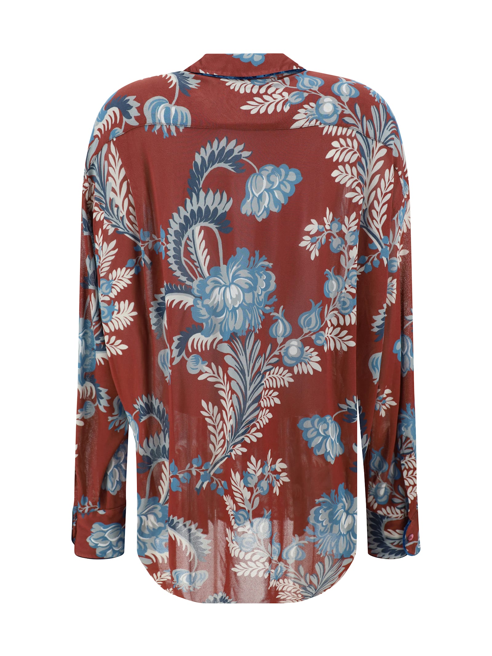 Etro Bordeaux Shirt With All-over Paisley Motiv In X0827