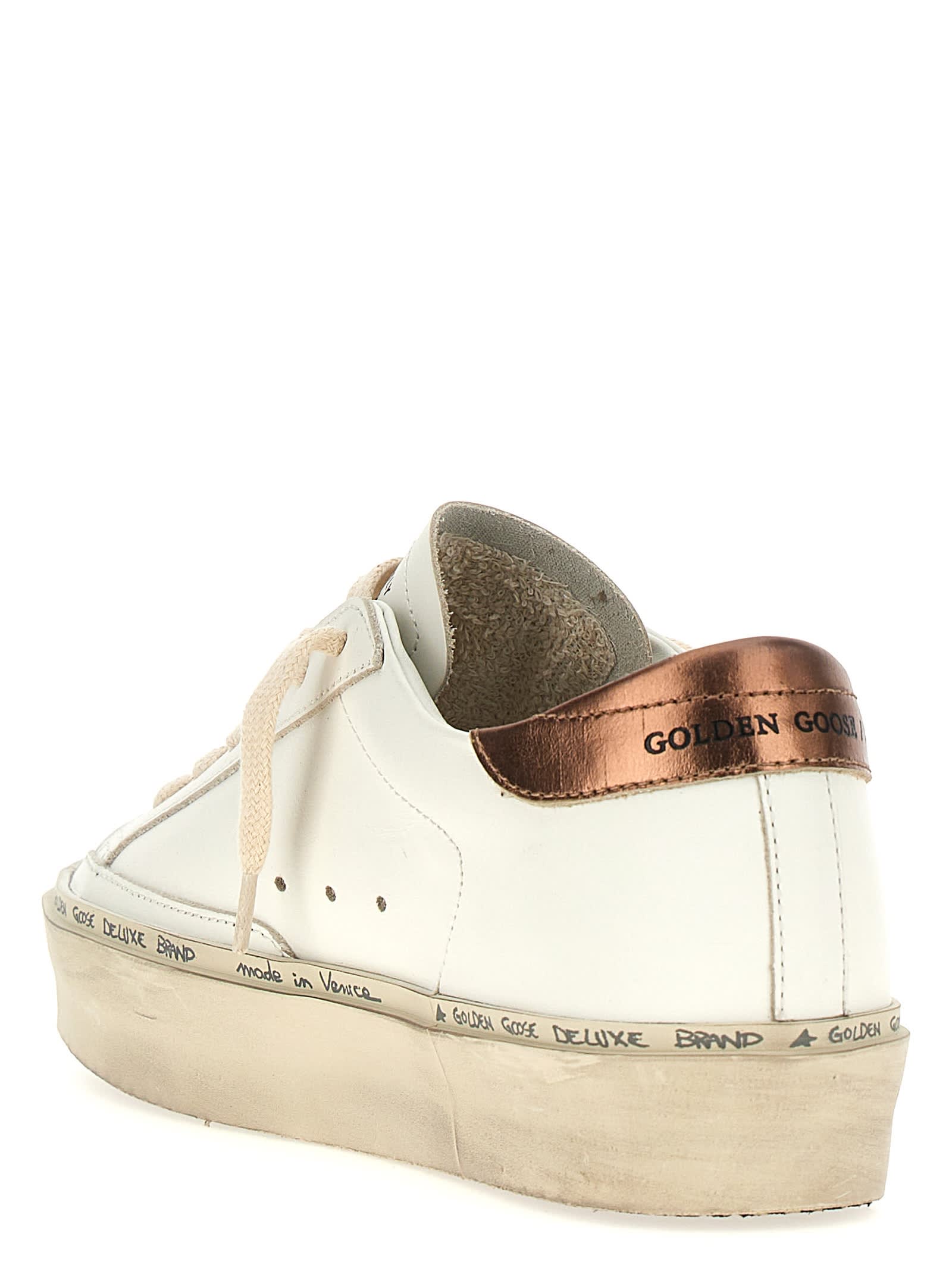 Shop Golden Goose Hi Star Sneakers In White