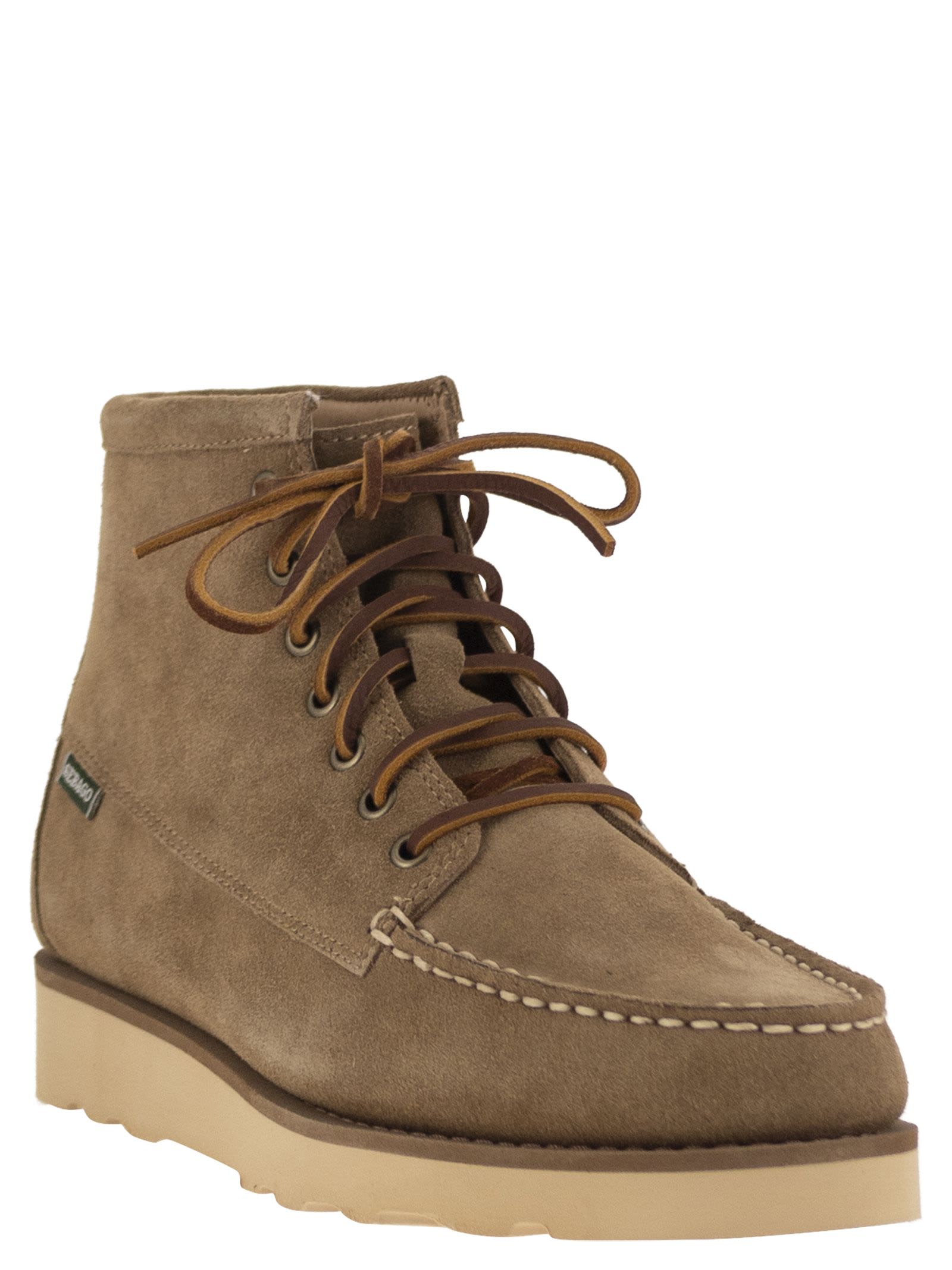 Shop Sebago Tala - Suede Ankle Boots In Tobacco