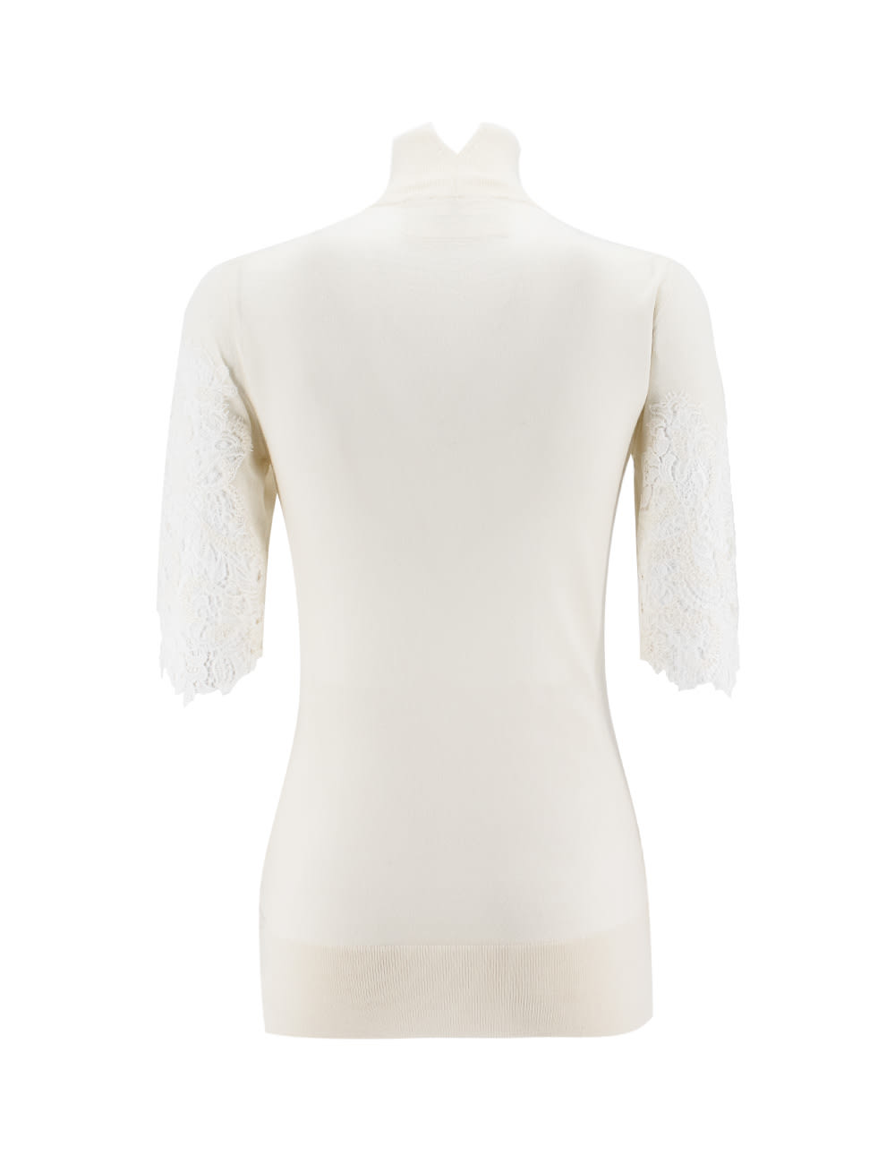 Shop Ermanno Scervino Sweater In Snow White Off White