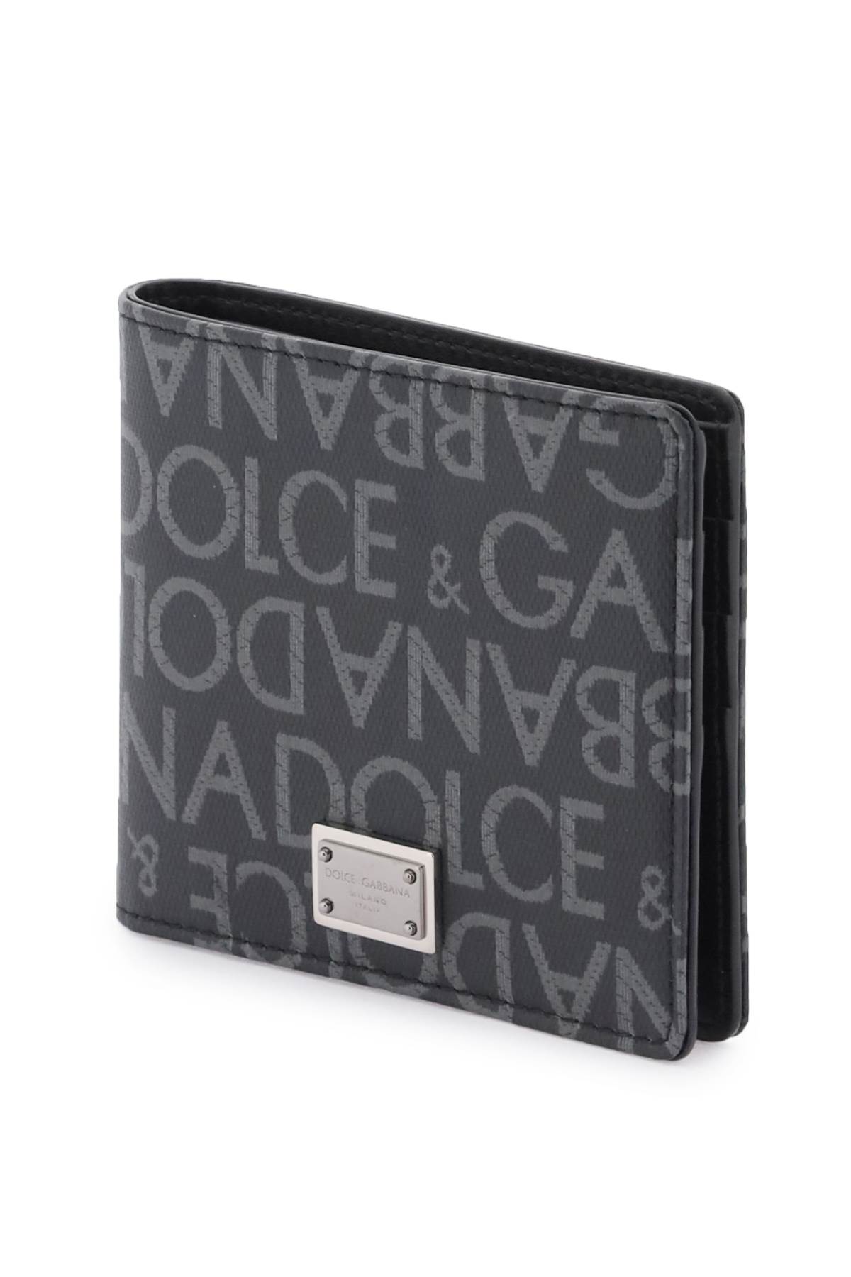Dolce & Gabbana Logo Monogram Bifold Wallet In Black