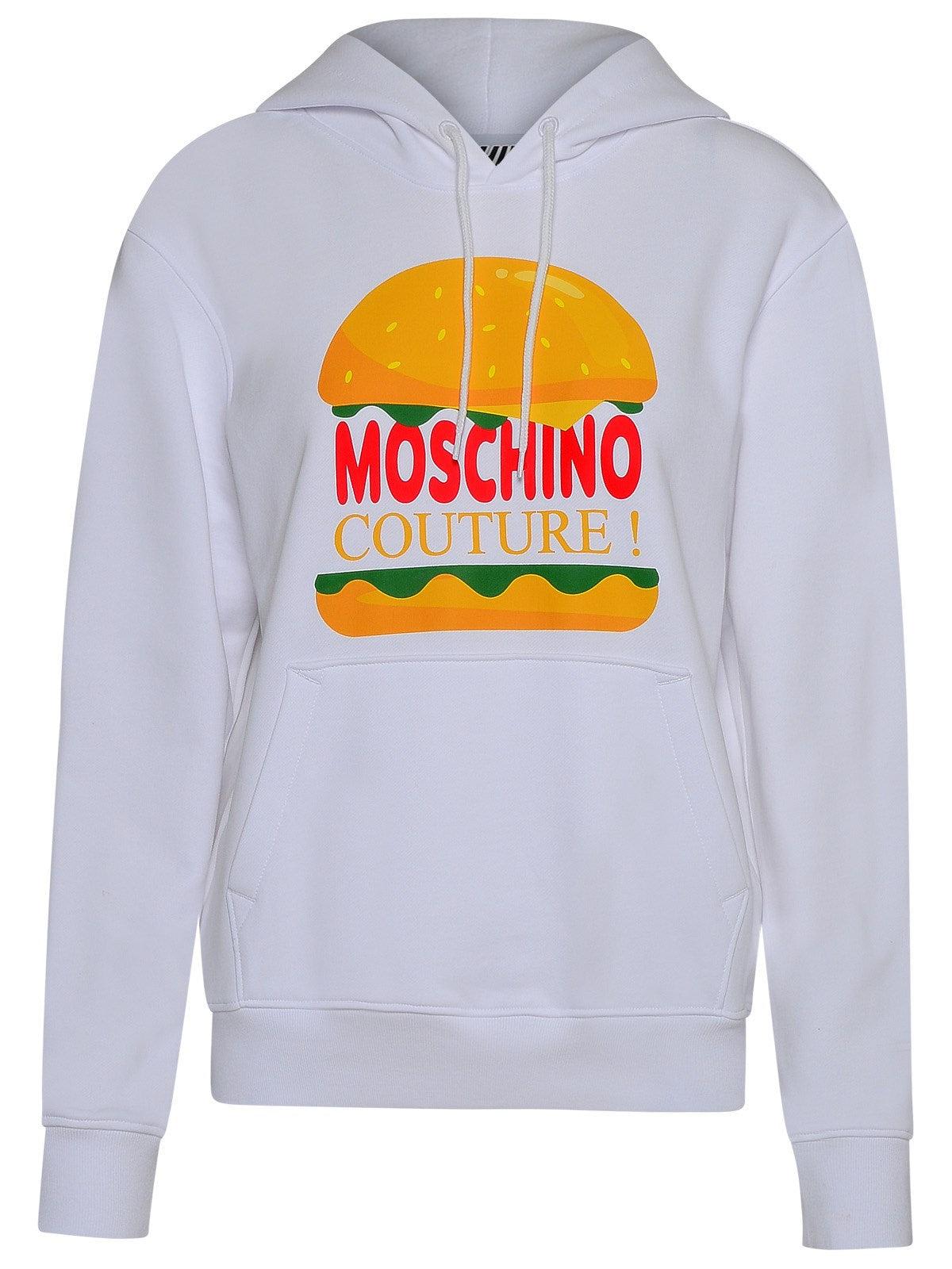 Moschino Couture Logo Printed Drawstring Hoodie