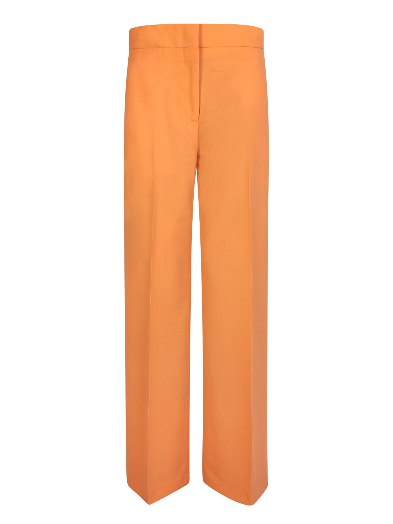 Msgm High-waist Straight-leg Trousers In Orange