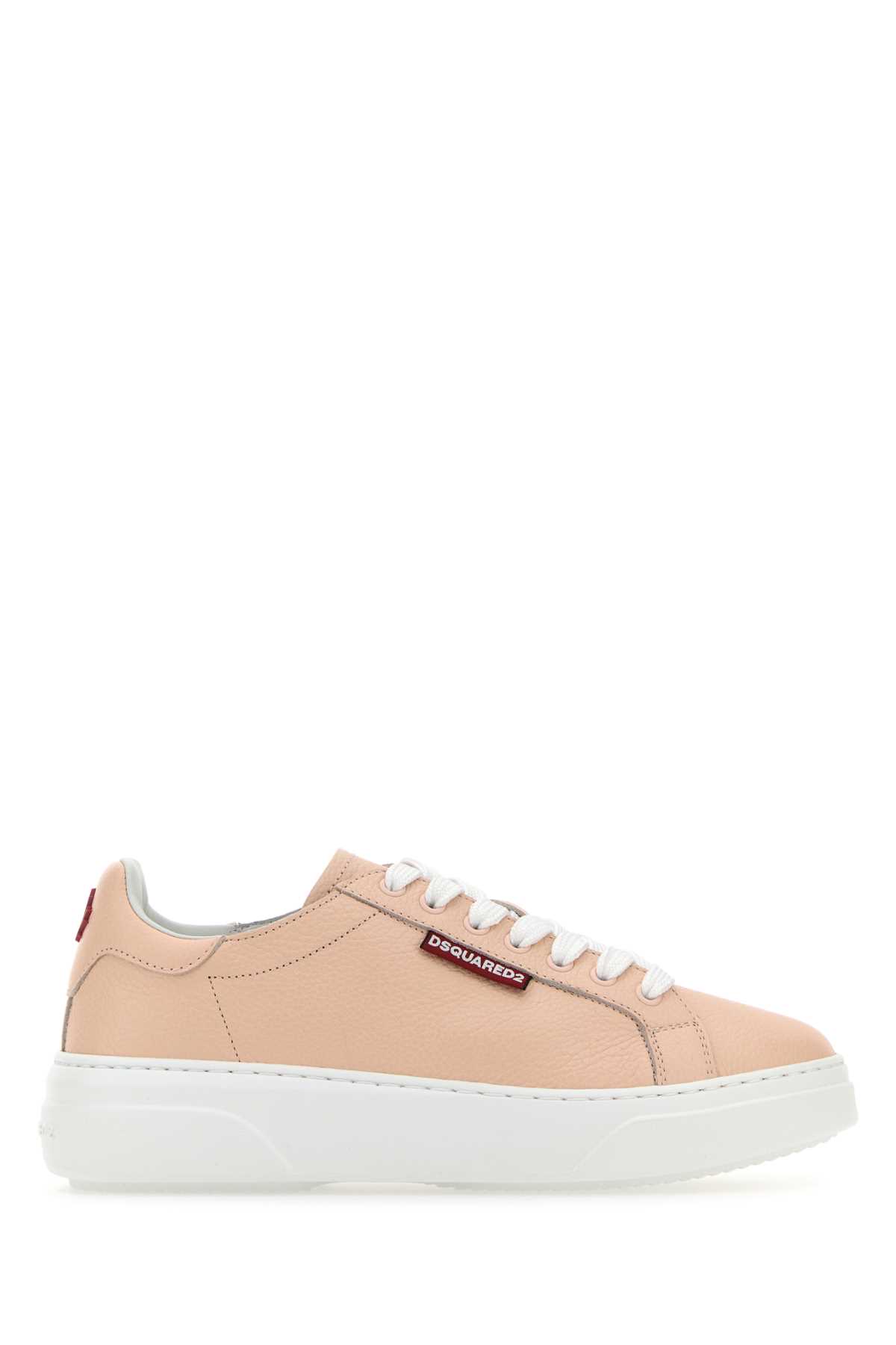 Light Pink Leather Bumper Sneakers