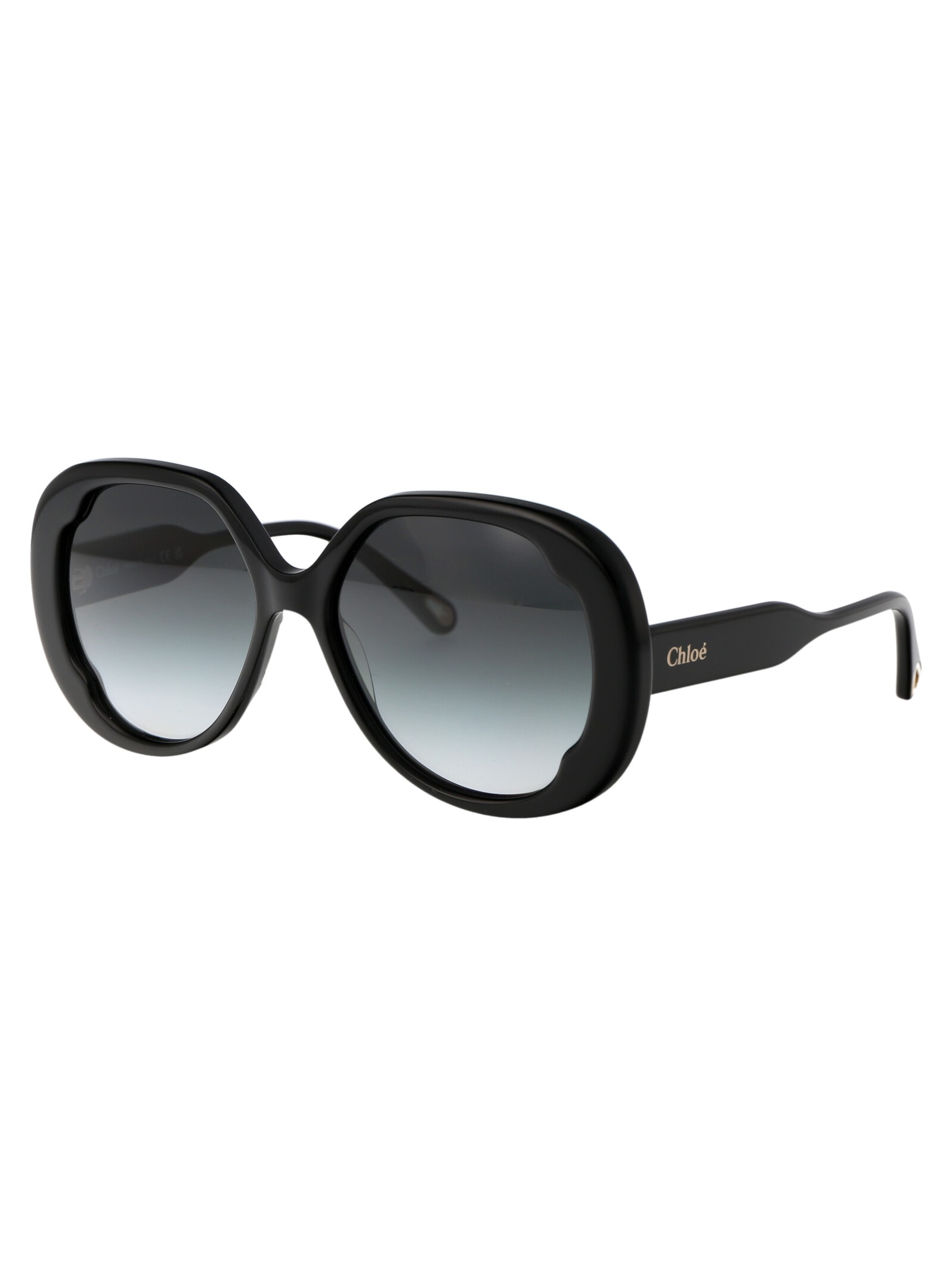 Chloé Chloe Sunglasses Ch0195 S 001 In 001 Black Black Grey