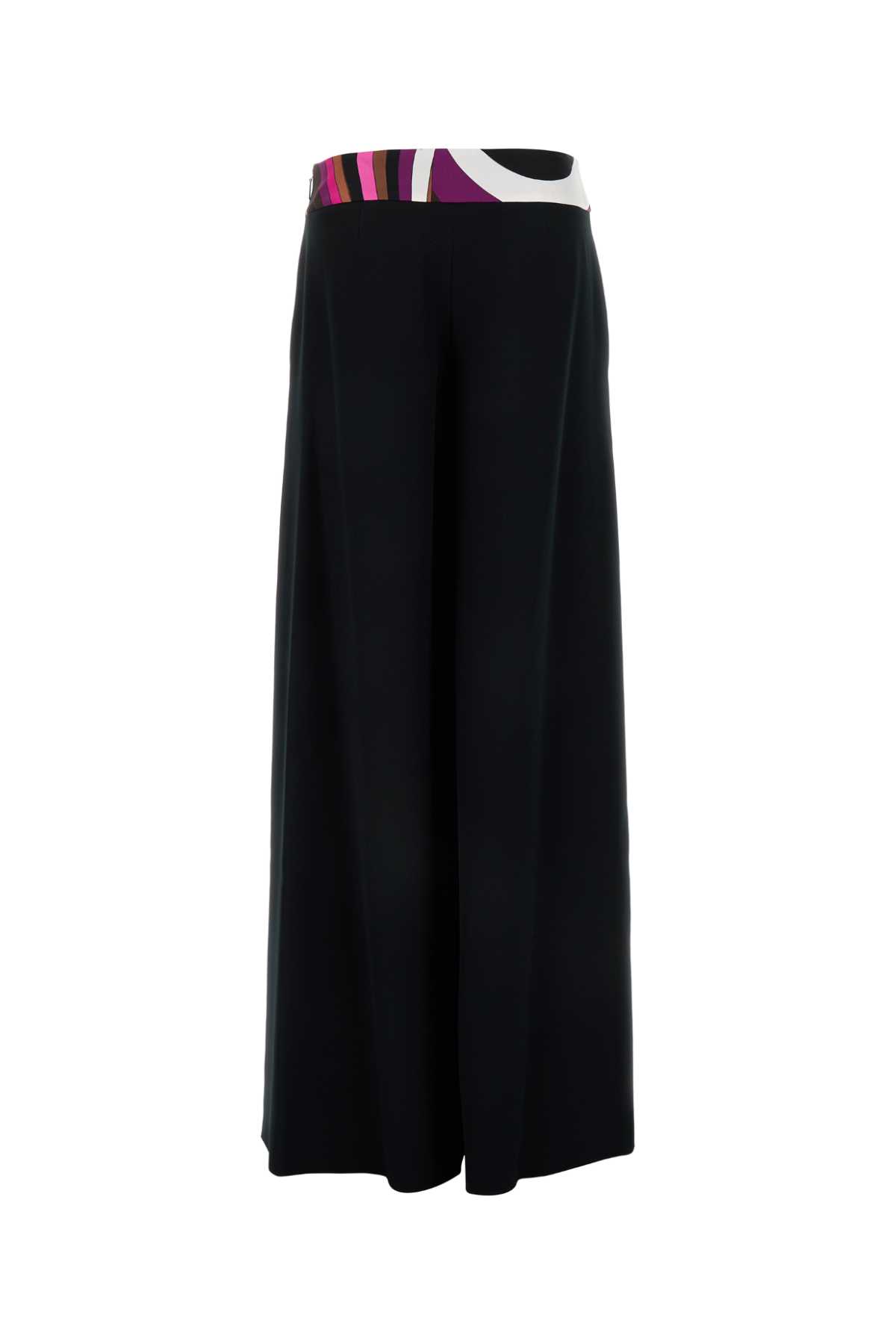 Shop Pucci Black Jersey Palazzo Pant In Nerofuxiamarrone