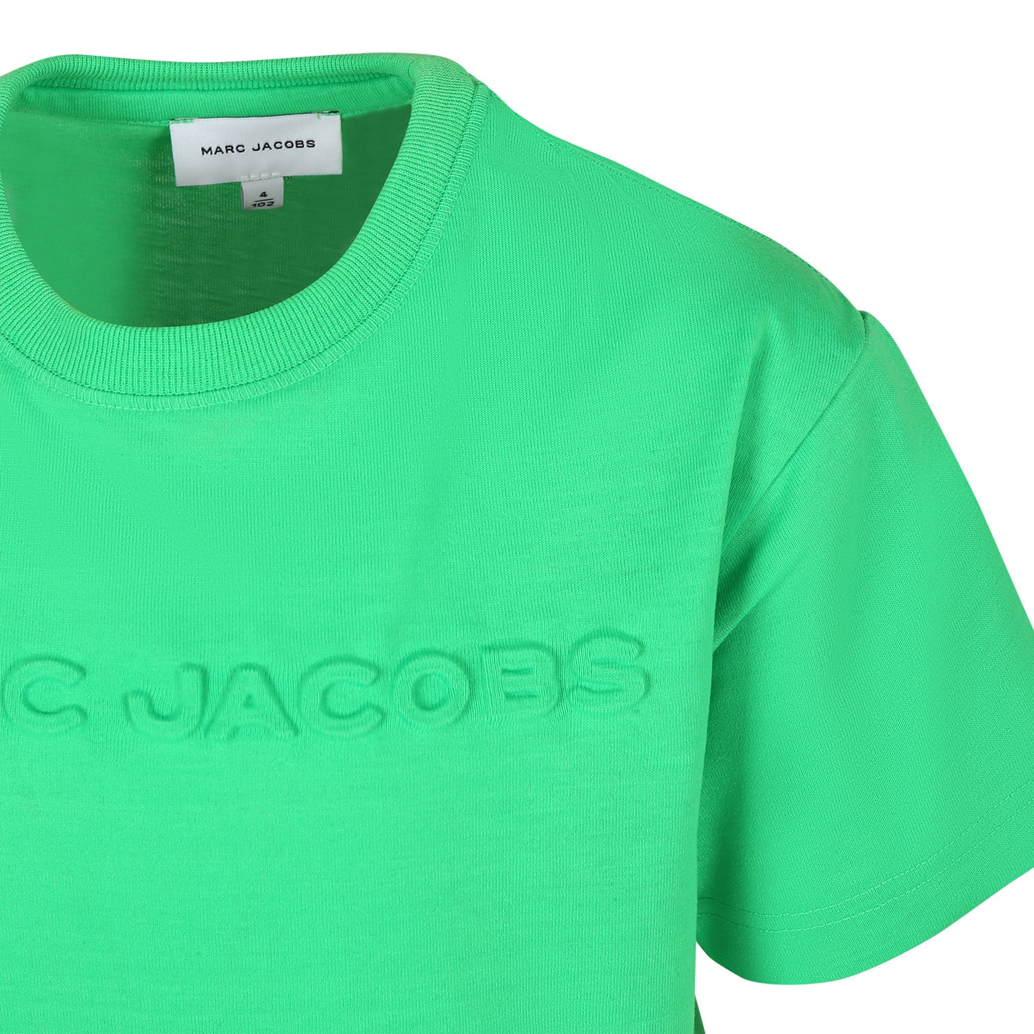 Shop Little Marc Jacobs Green T-shirt For Kids With Logo In G Tucano Andino