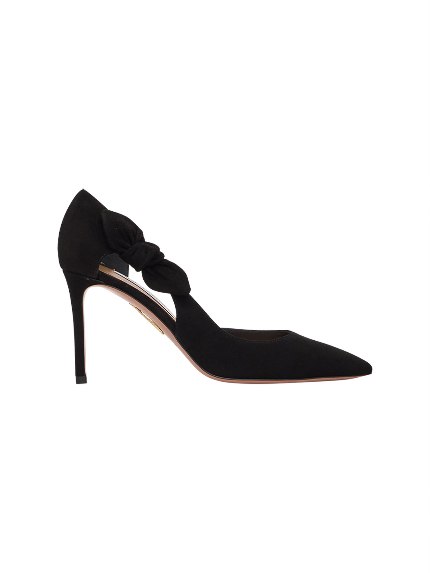 Shop Aquazzura Bow Tie Pumps In Black