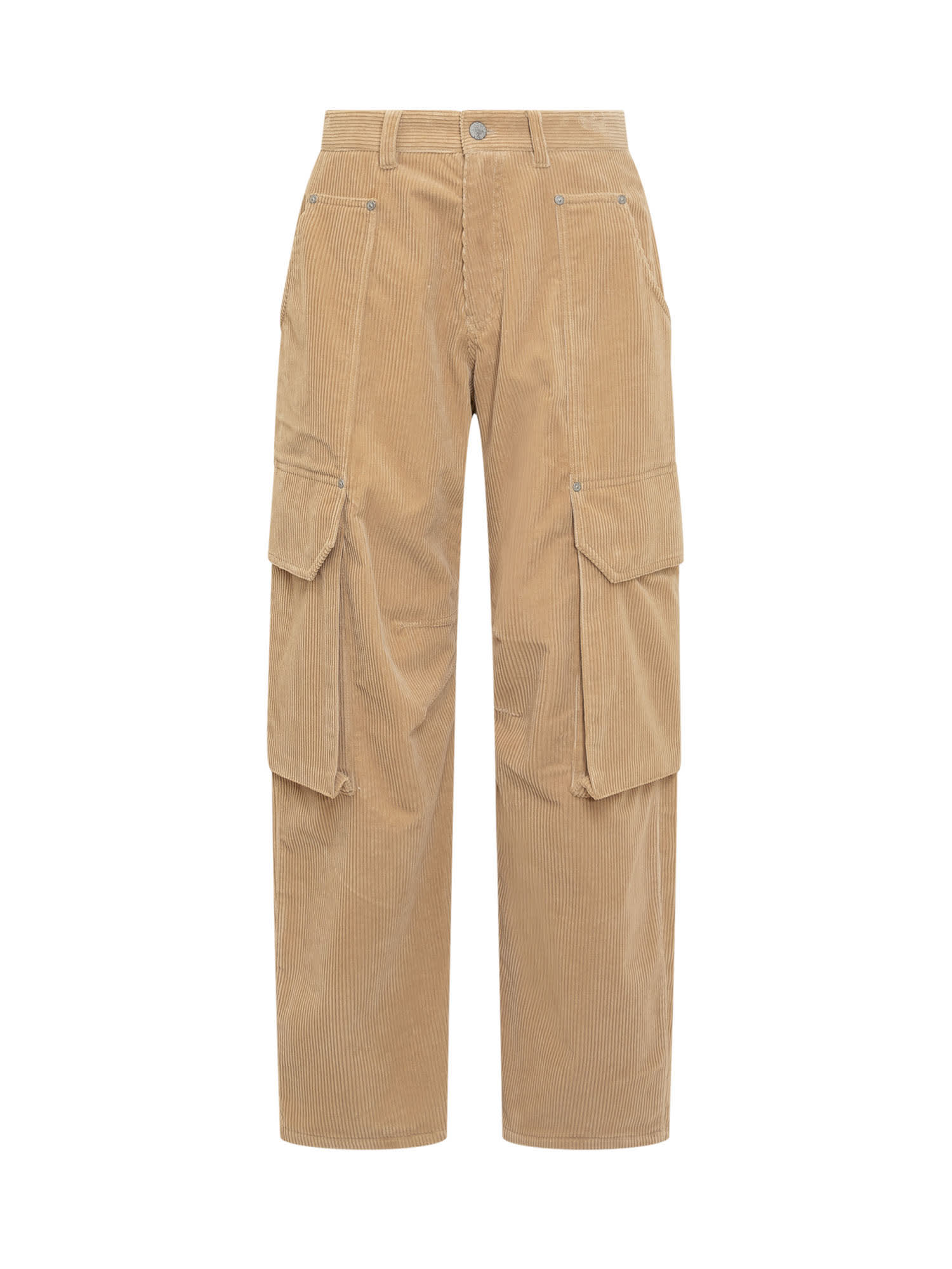 Shop Palm Angels Cargo Pants In Beige Brown