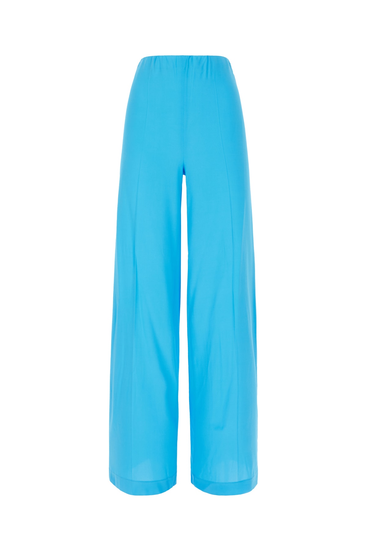 Fluo Light Blue Stretch Viscose Pants