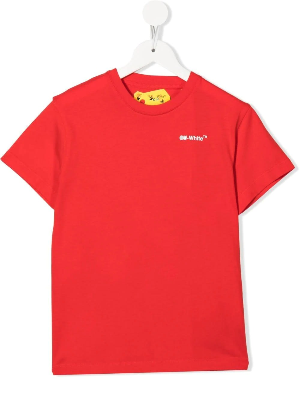 Off-White Kids Red T-shirt With Logo And Arrows
