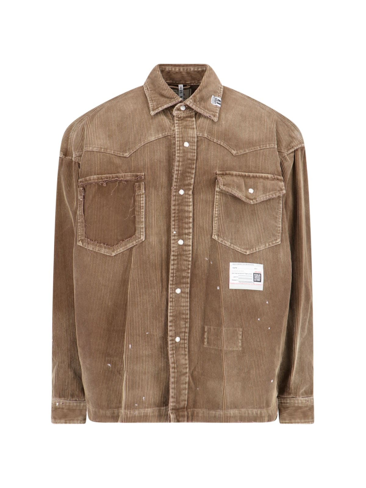 Shop Miharayasuhiro Corduroy Shirt In Brown