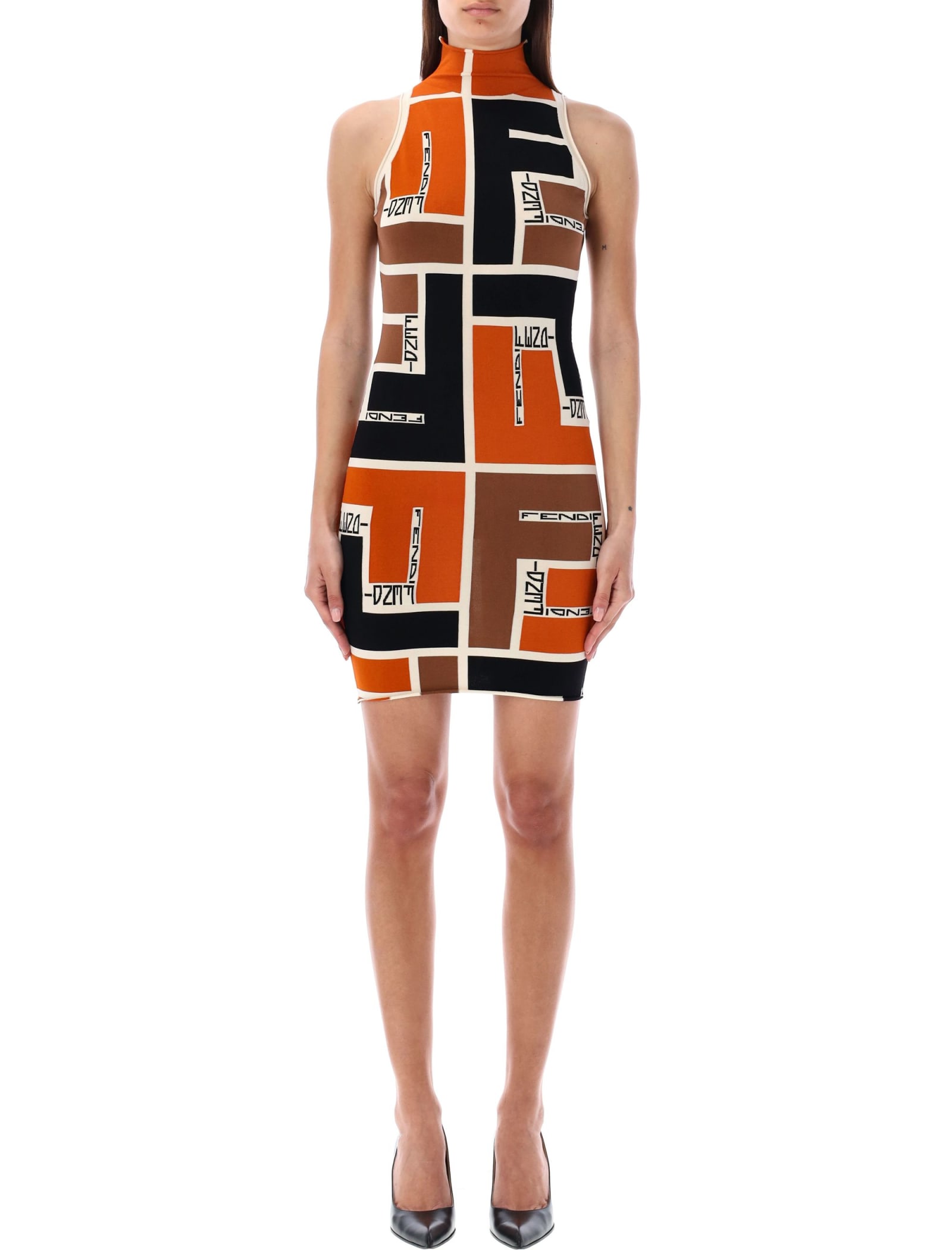 Shop Fendi Mini Dress Look 28 In Orange