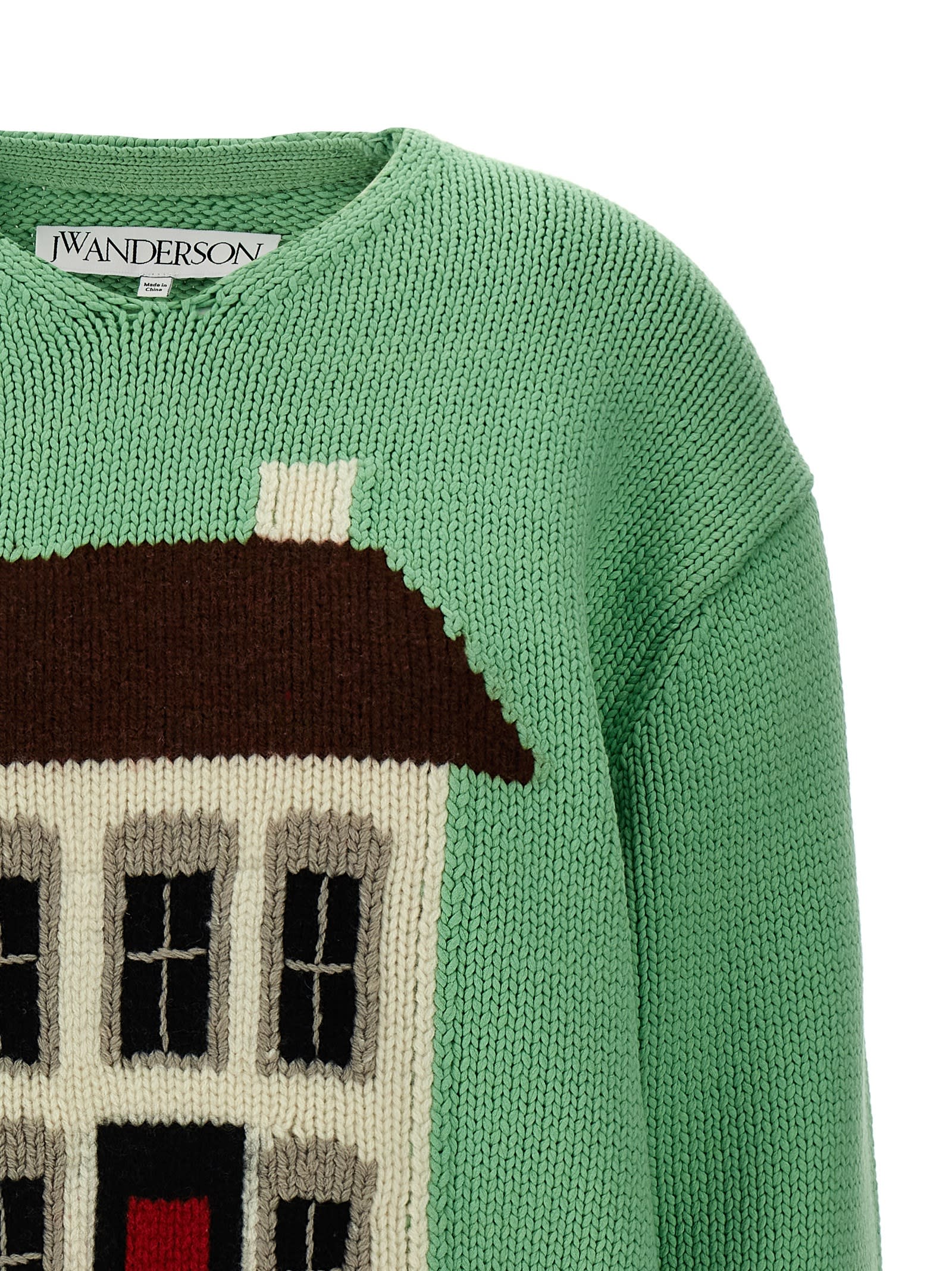 Jw Anderson J.w.anderson 'graphic' Sweater In Green