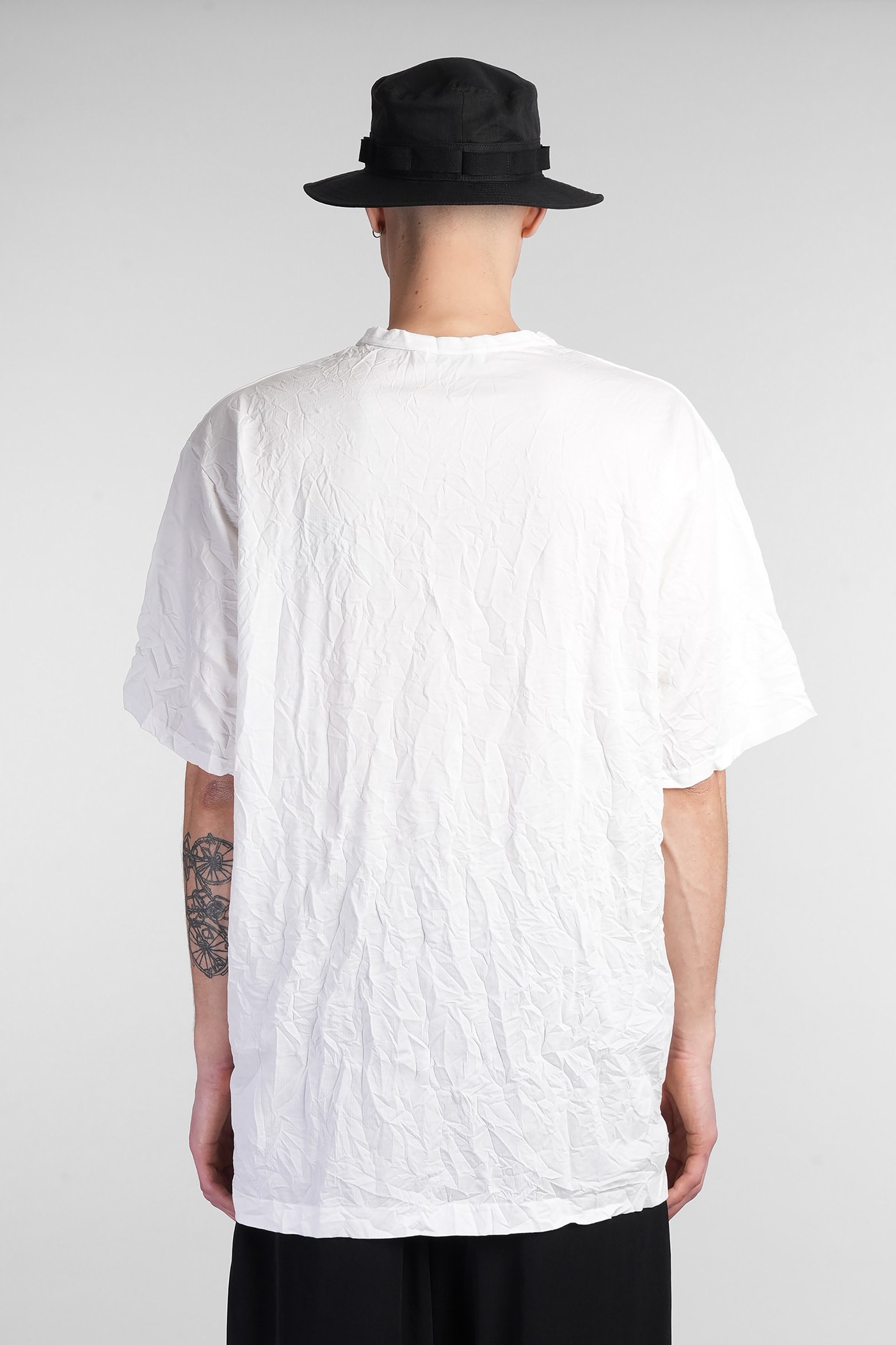 Shop Yohji Yamamoto T-shirt In White Cotton