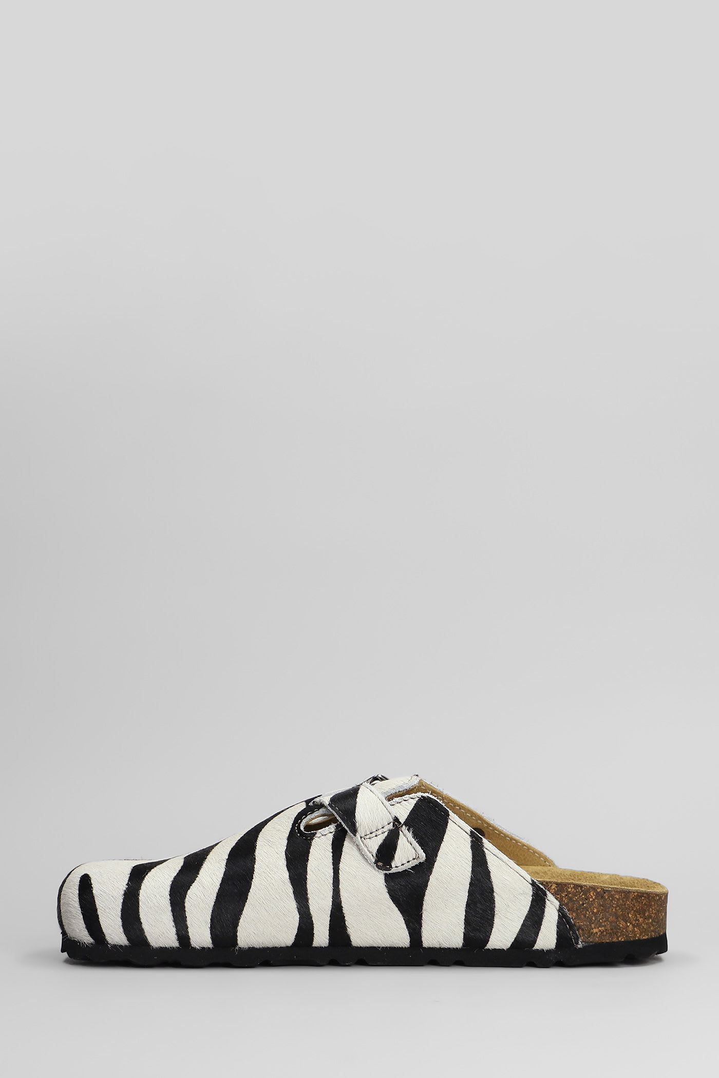 CUBANAS MARIA SLIPPER-MULE IN WHITE PONY SKIN