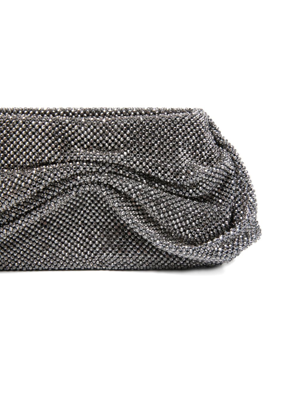 Benedetta Bruzziches Clutch With Chain Shoulder Strap In Gray
