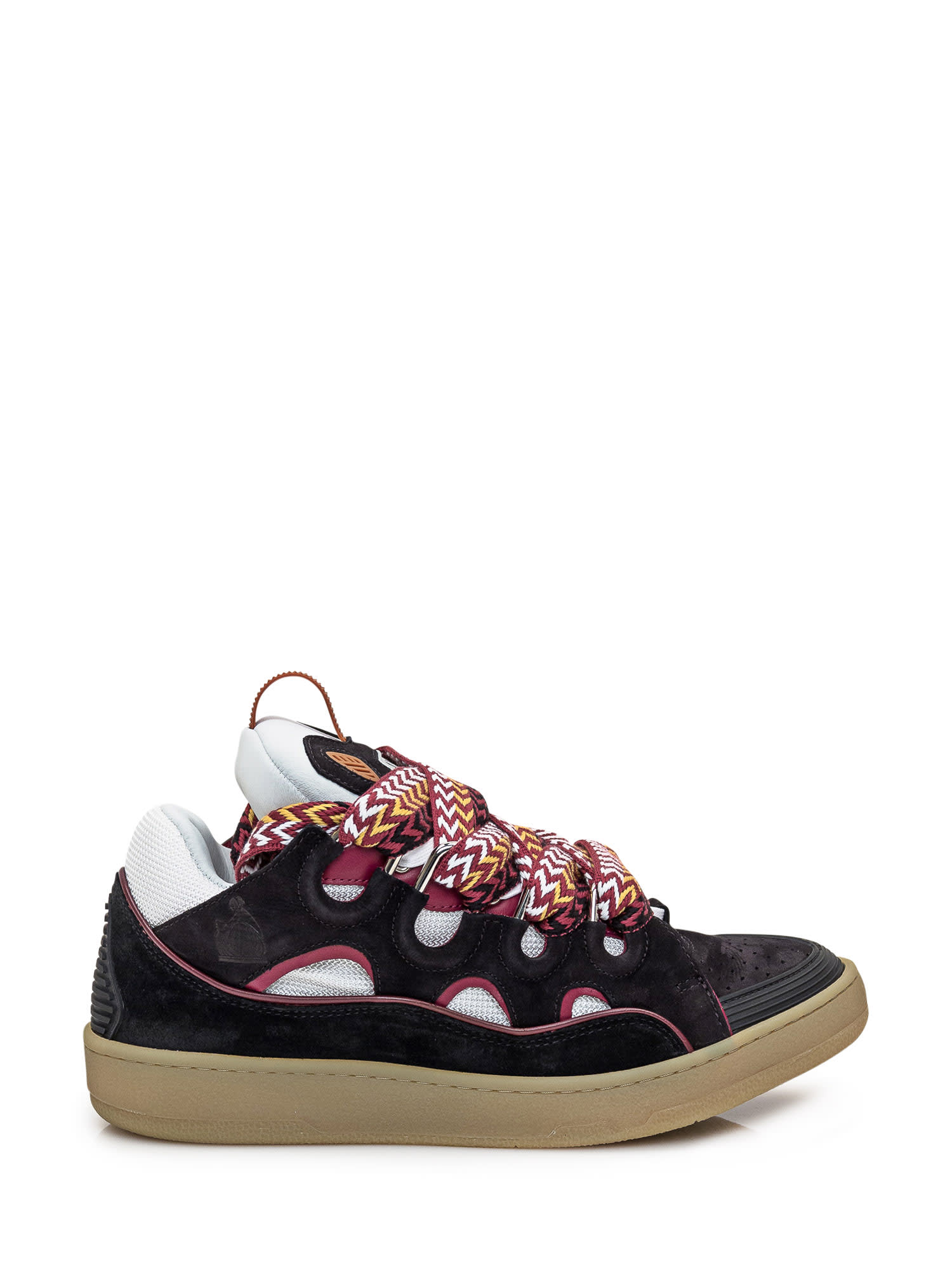 Shop Lanvin Curb Sneakers In Honey/black