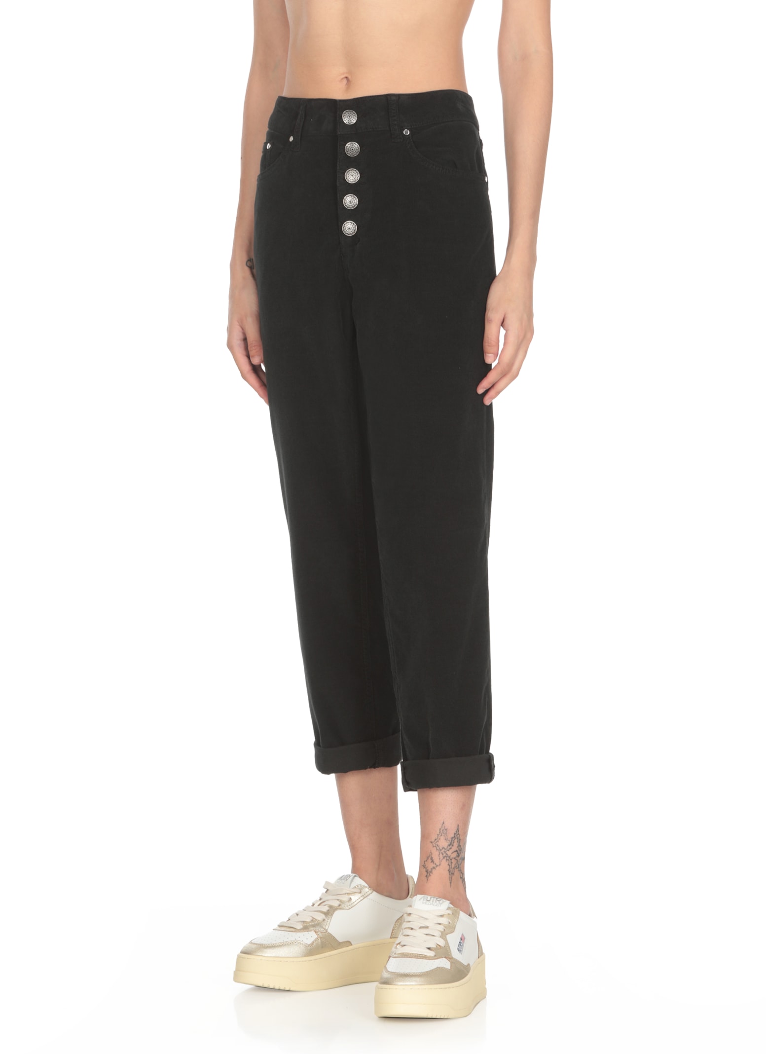 Shop Dondup Koons Bot Gioie Pants In Black