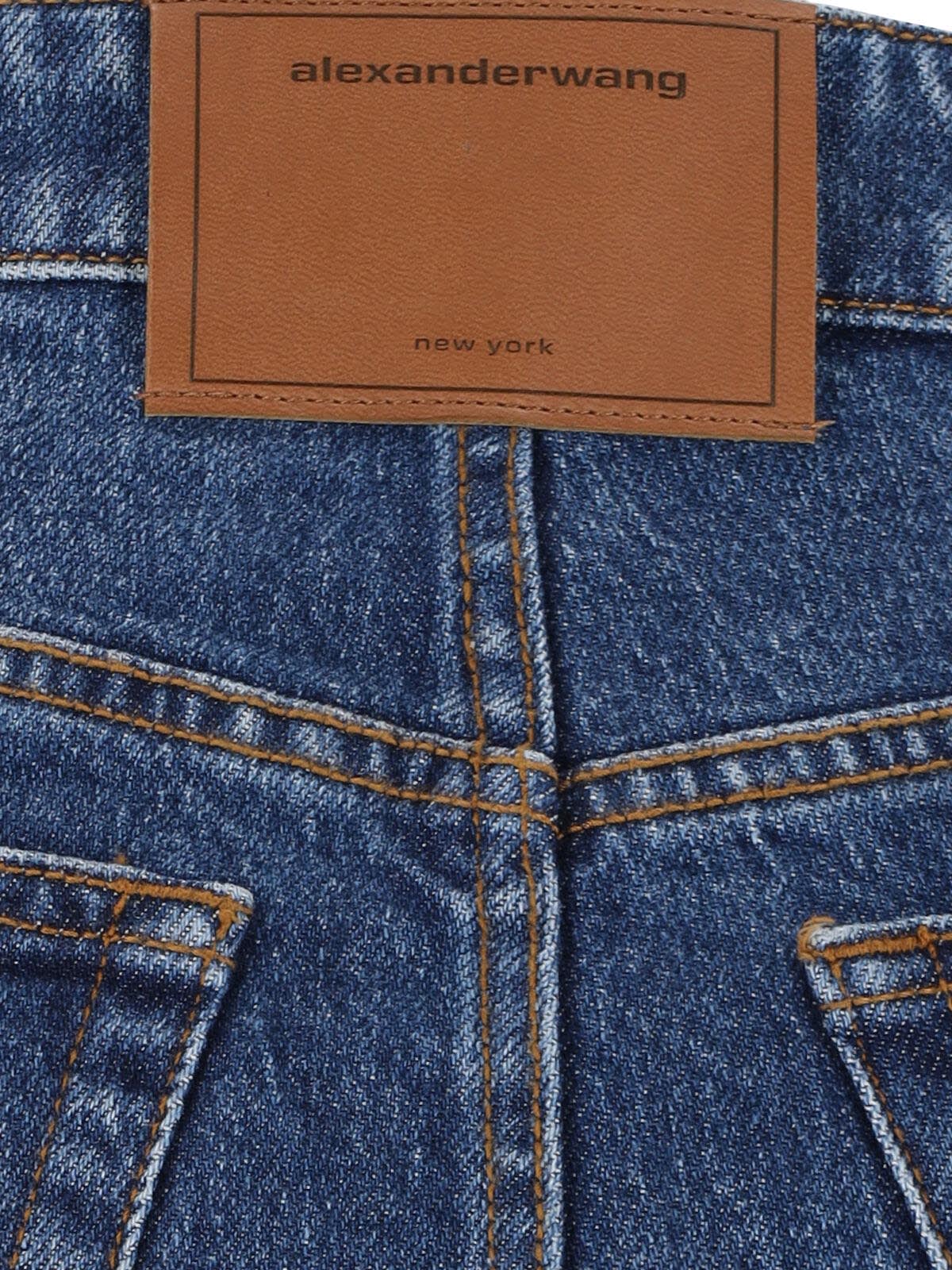 Alexander Wang Mini Skirt "skort" In Deepblue