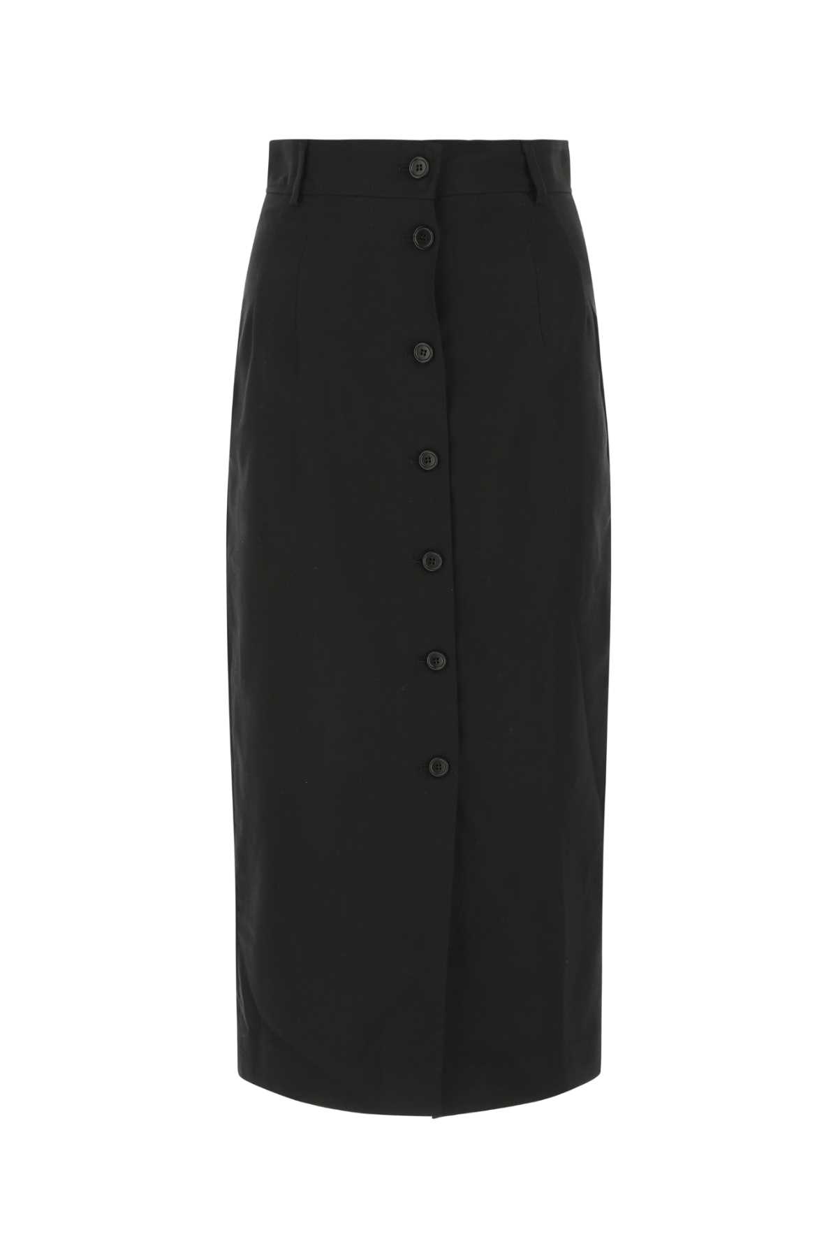 Shop Sportmax Black Viscose Blend Colonia Skirt In 004