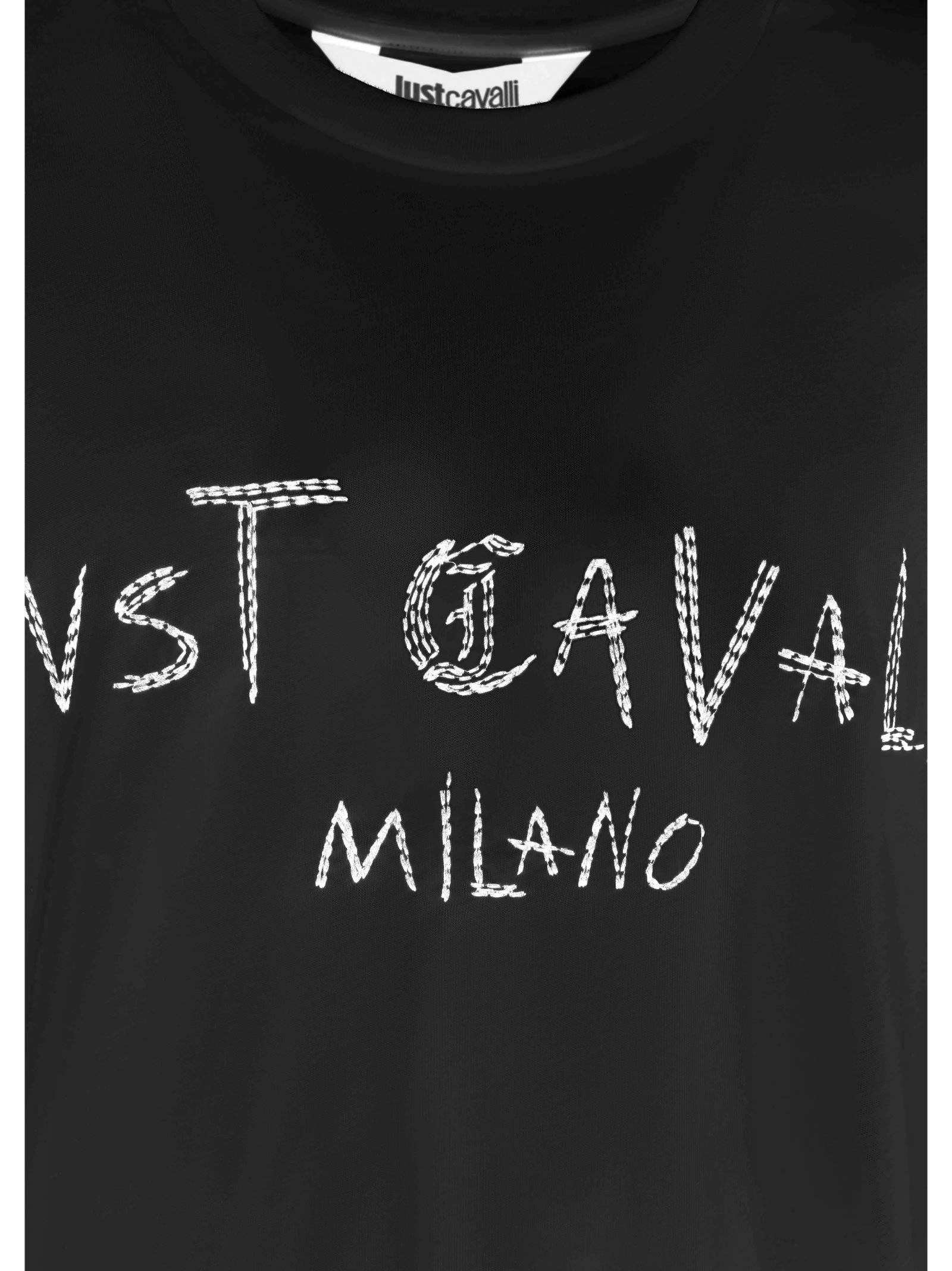 Just Cavalli Logo-print T-shirt In Black