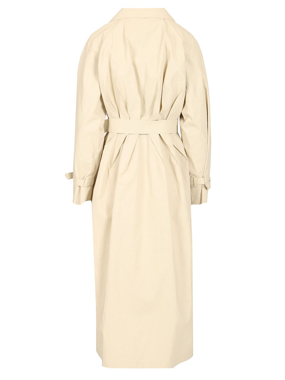 Max Mara Long Trench Coat Ronco In Neutral
