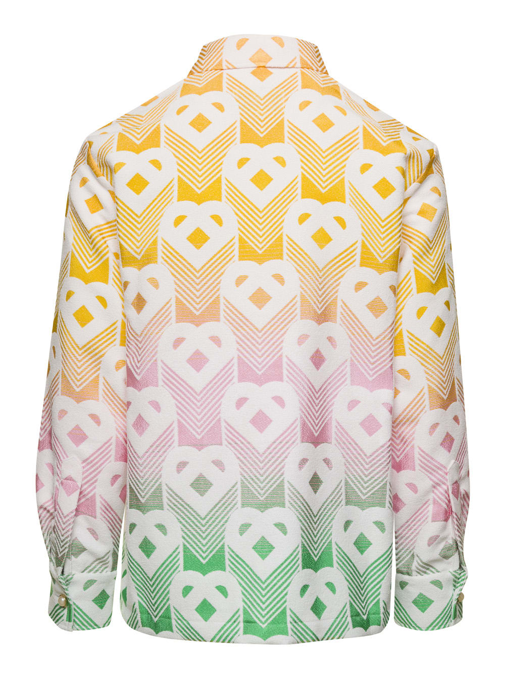 Shop Casablanca Multicolor Gradient Flying Heart Jacket In Cotton Blend Man