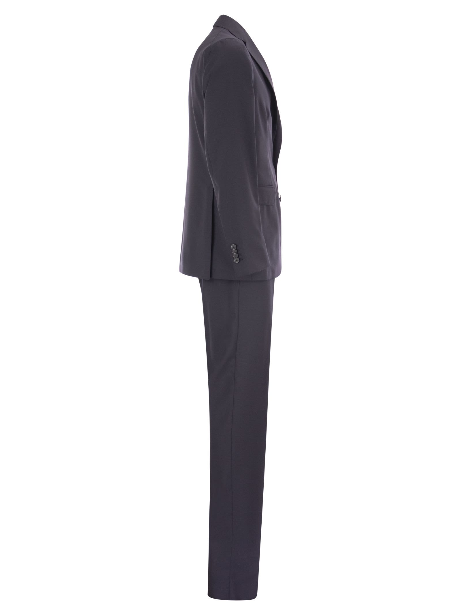 Shop Tagliatore Wool Suit In Blue